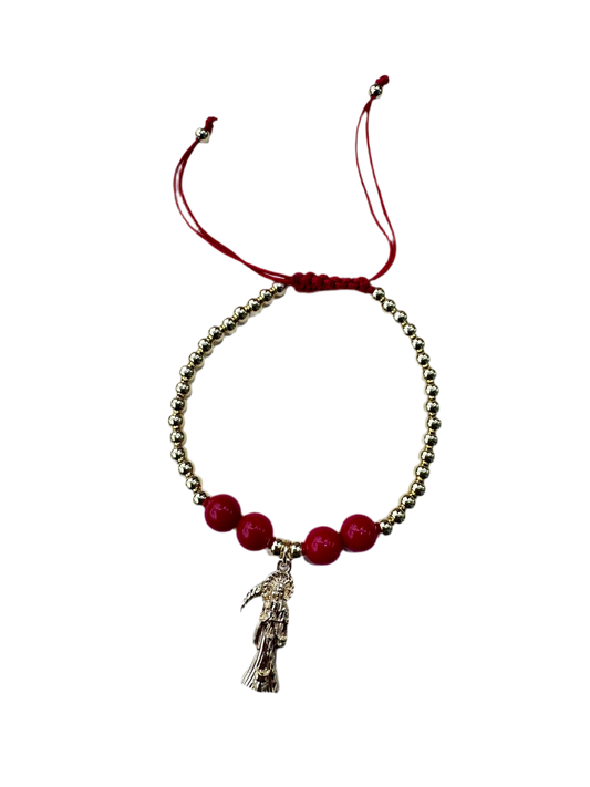Santa Muerte Dorada Adjustable Bracelet