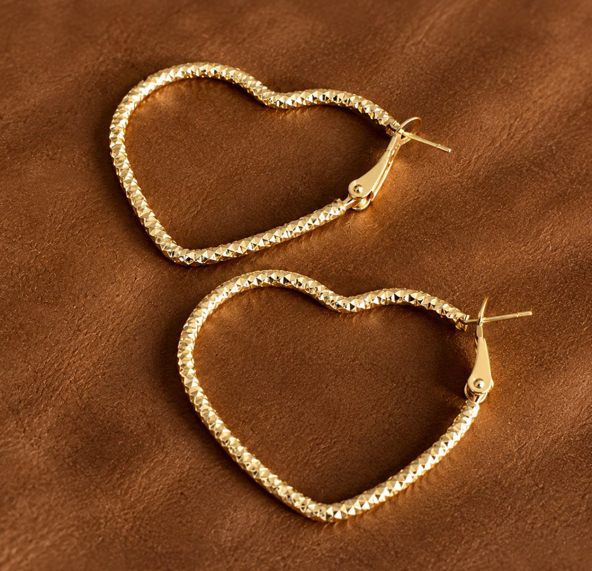 Heart Hoops Earrings