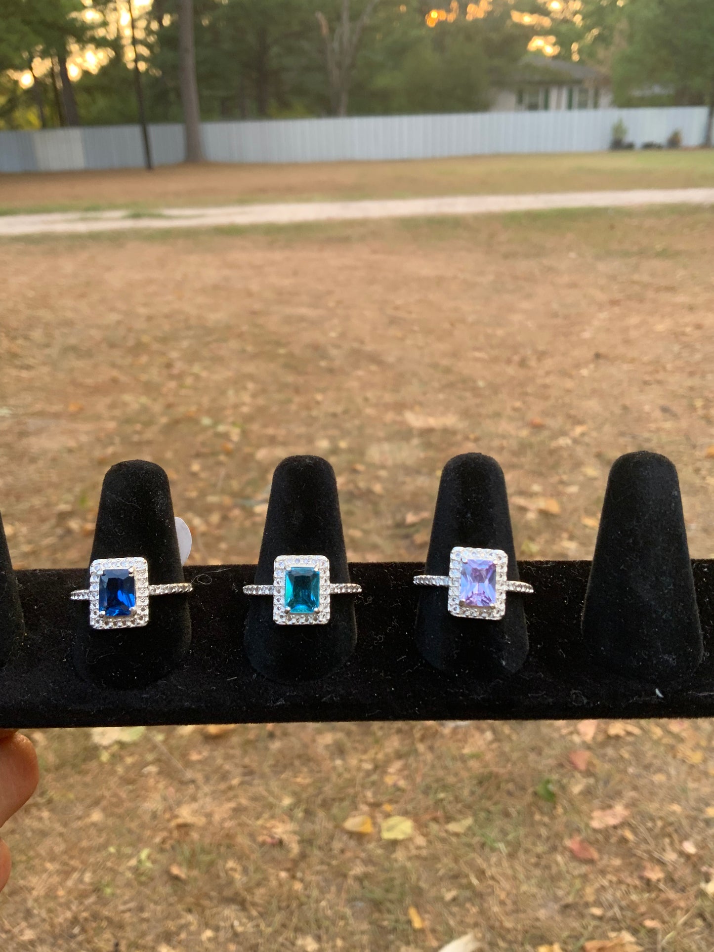 Rectangular Sparkly Ring (Size 8.5)