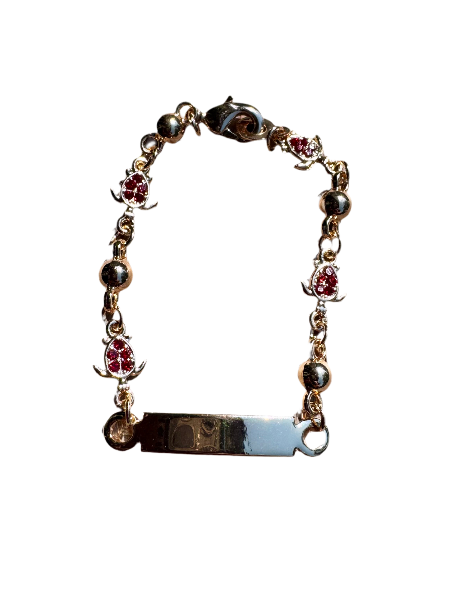 Red Turtles Baby Bracelet Esclava