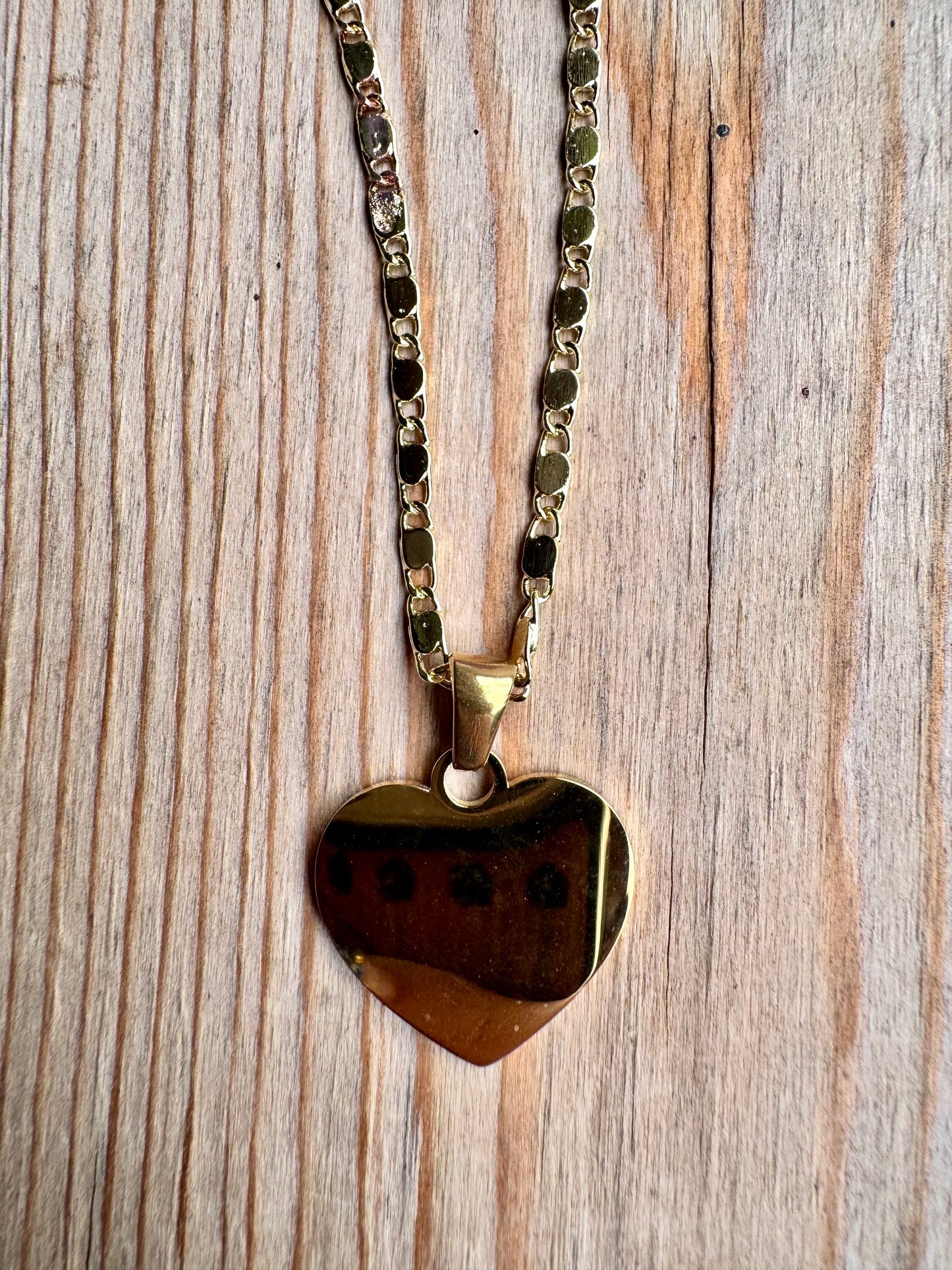 Heart Gold Personalized Necklace