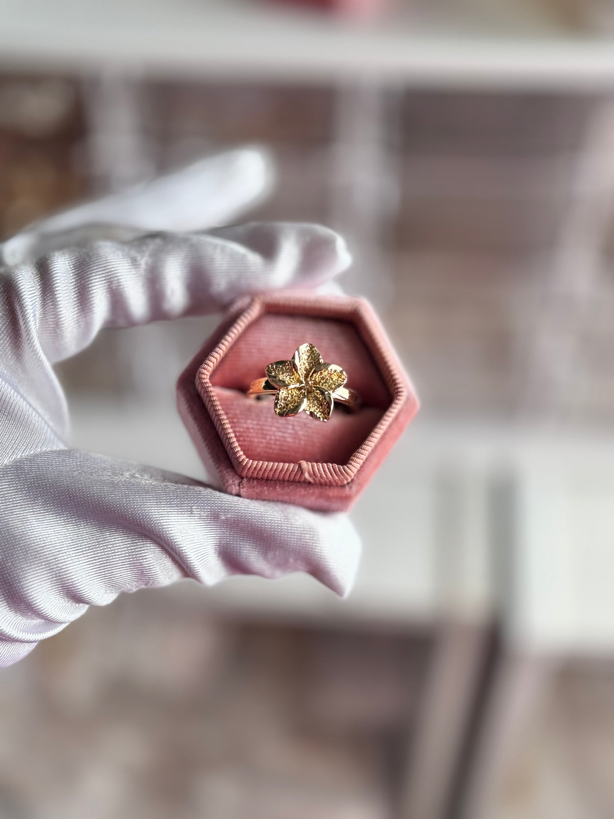 Hibiscus Gold Plated Ring