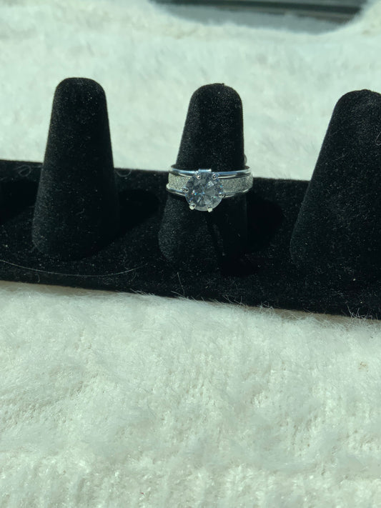 Sparkly Halo Gem Ring (Size 7 & 8)