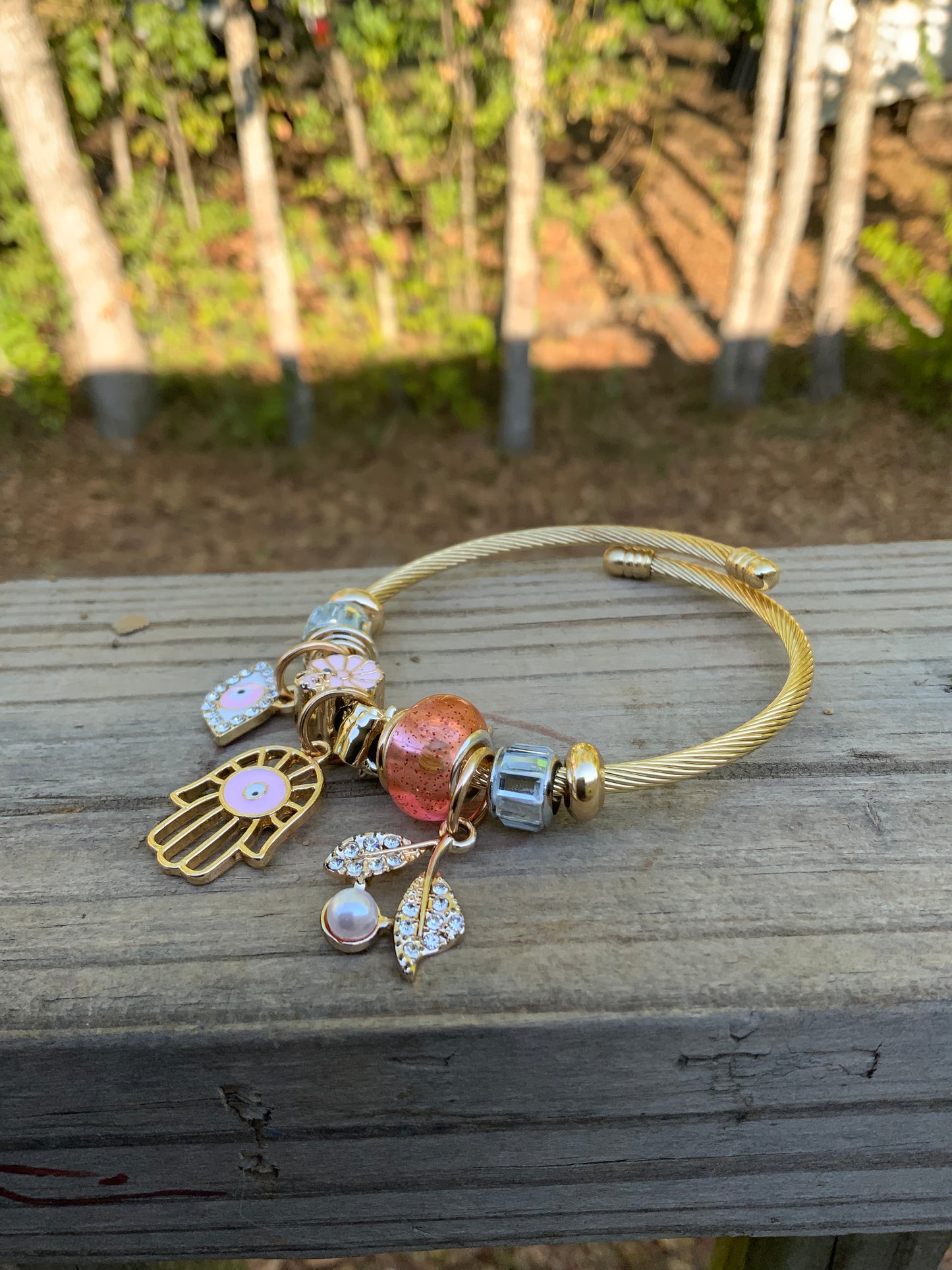 Pink Evil Eye Pandora Bracelet