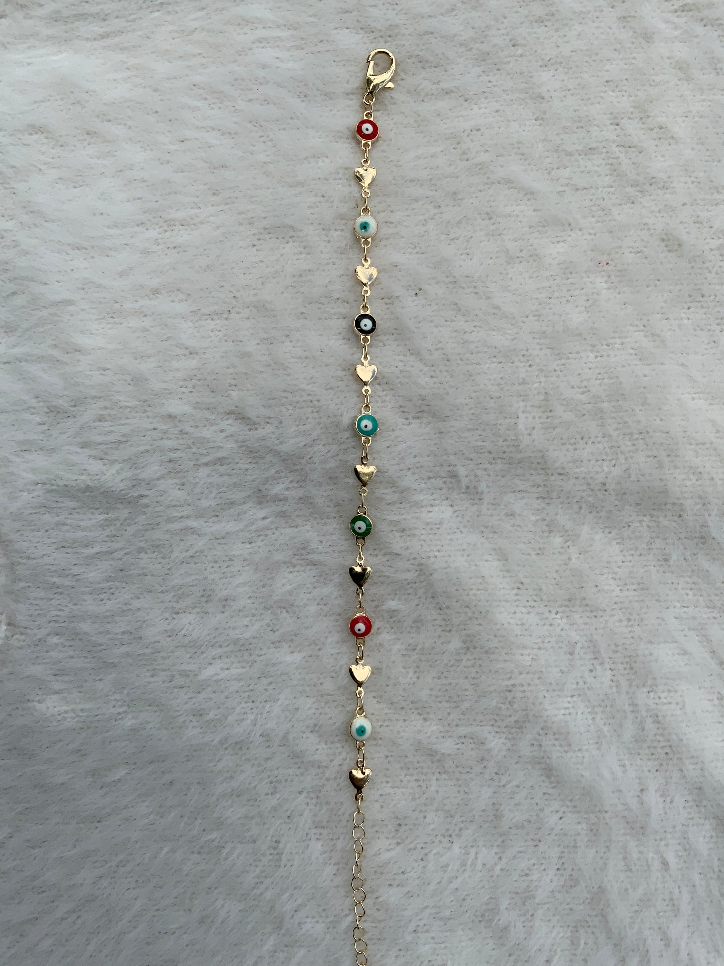 Pulsera Mal de Ojo y Corazones