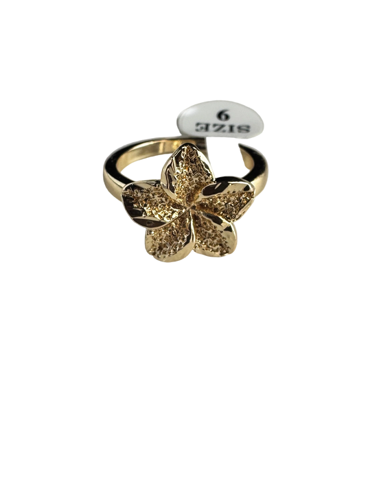 Hibiscus Gold Plated Ring