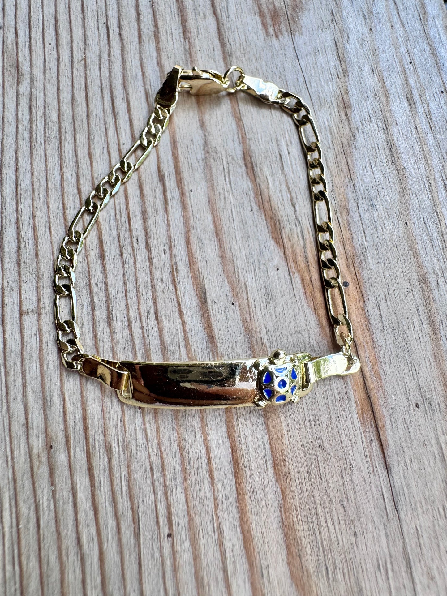 Baby Blue Turtle ID Bracelet