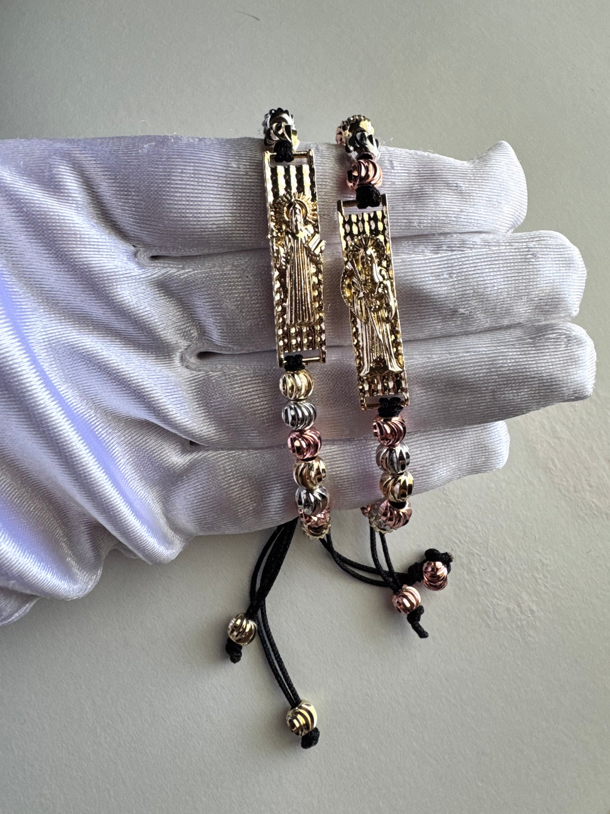 Santa Muerte Rosary Nylon Bracelet