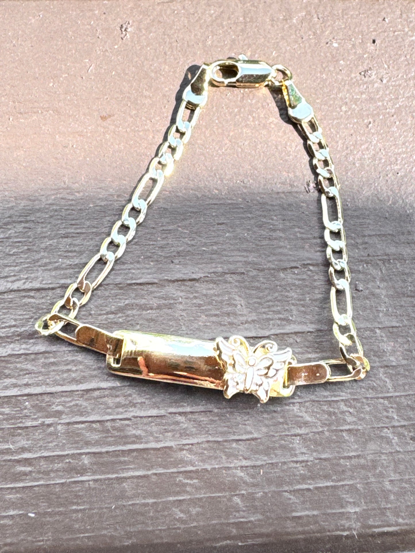 White Butterfly Baby Bracelet Esclava