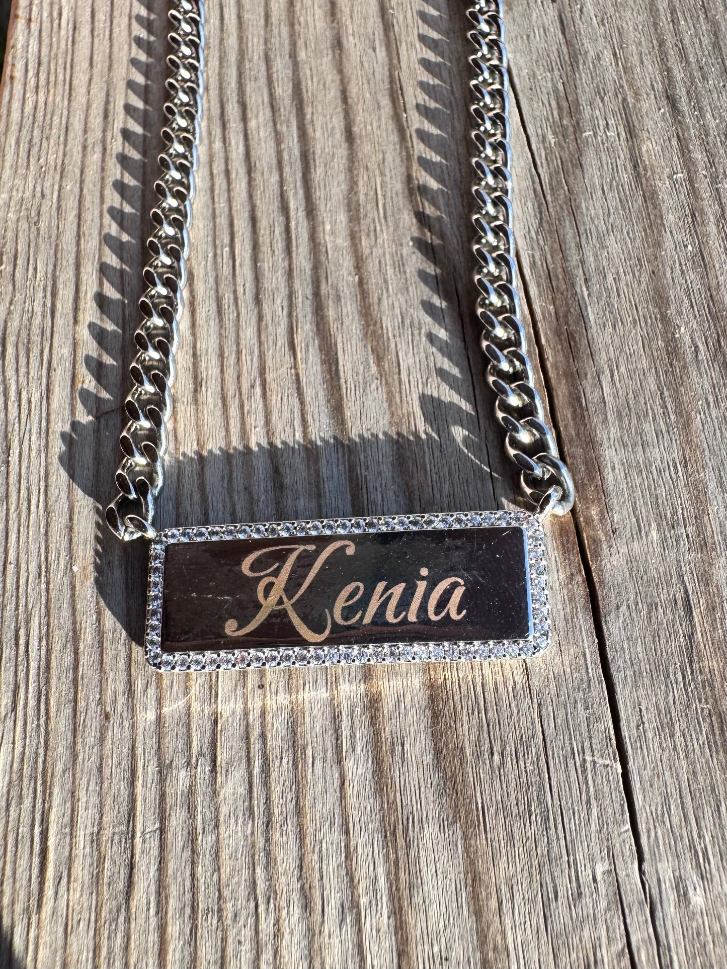 Cuban Plate Necklace