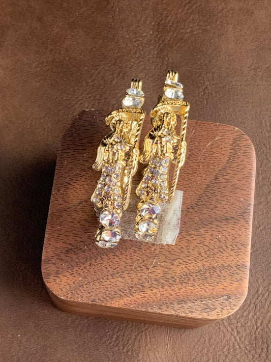 Santa Muerte Earring Hoops