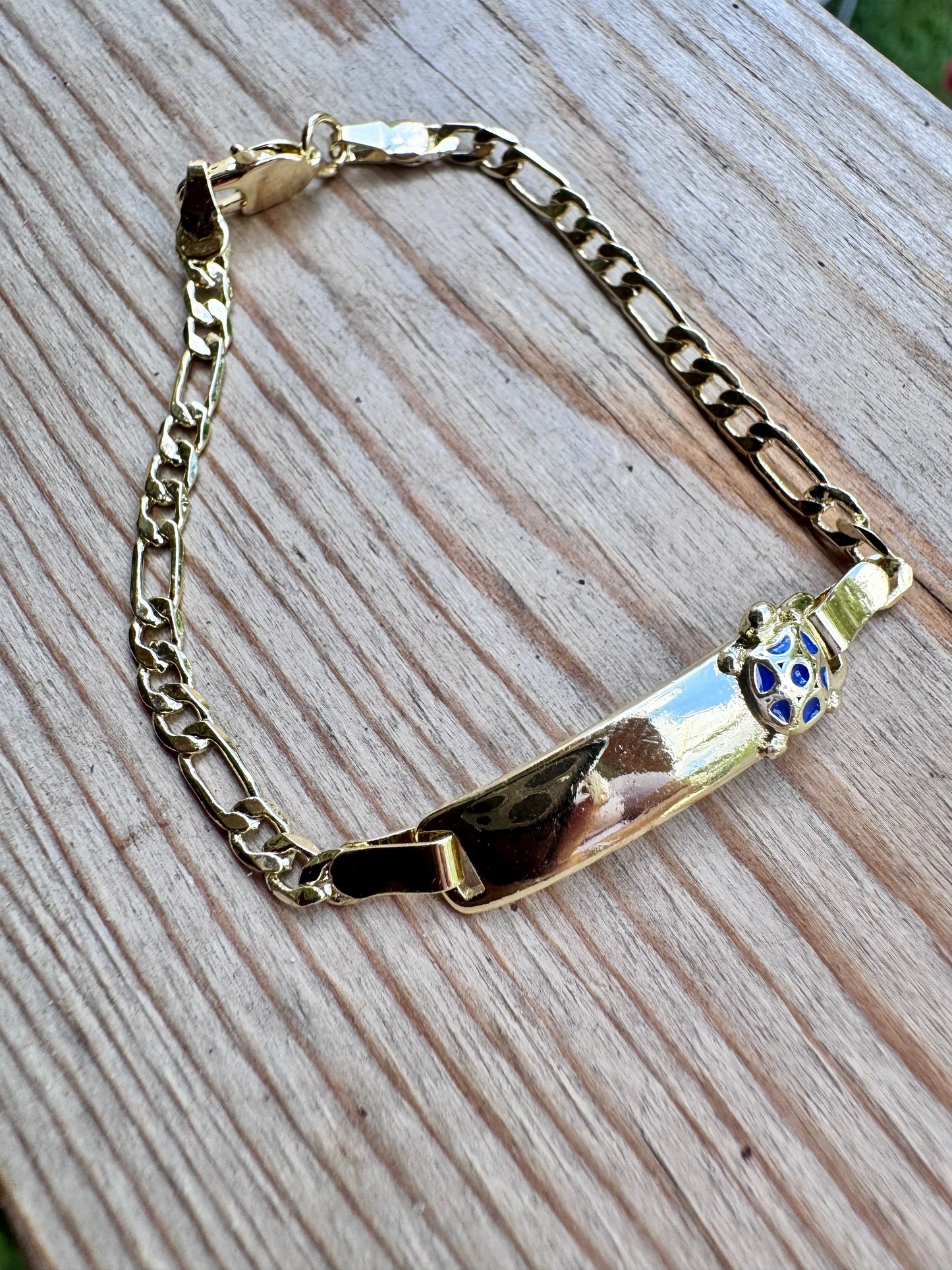 Baby Blue Turtle ID Bracelet