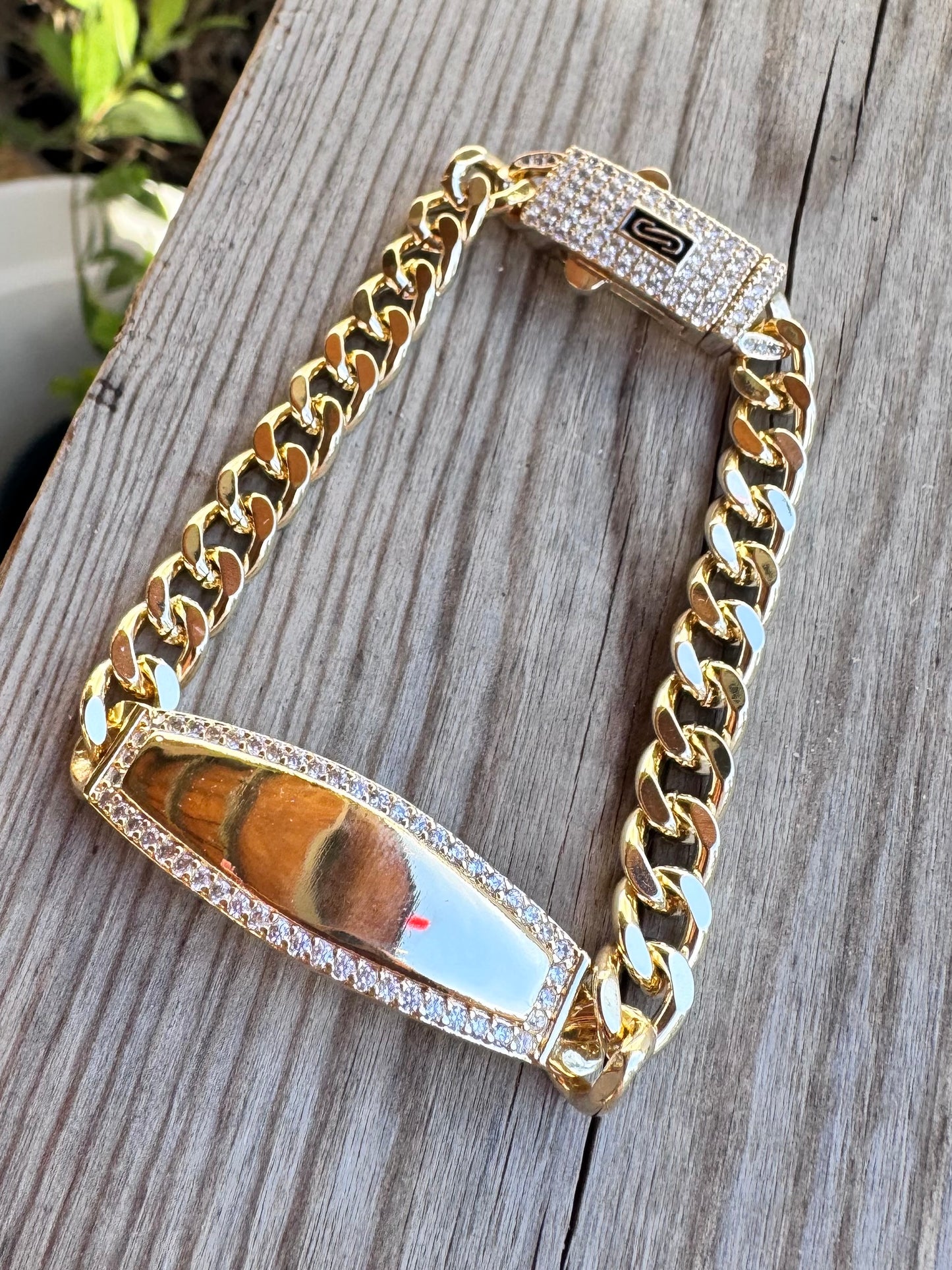 Monaco Diamond ID Bracelet