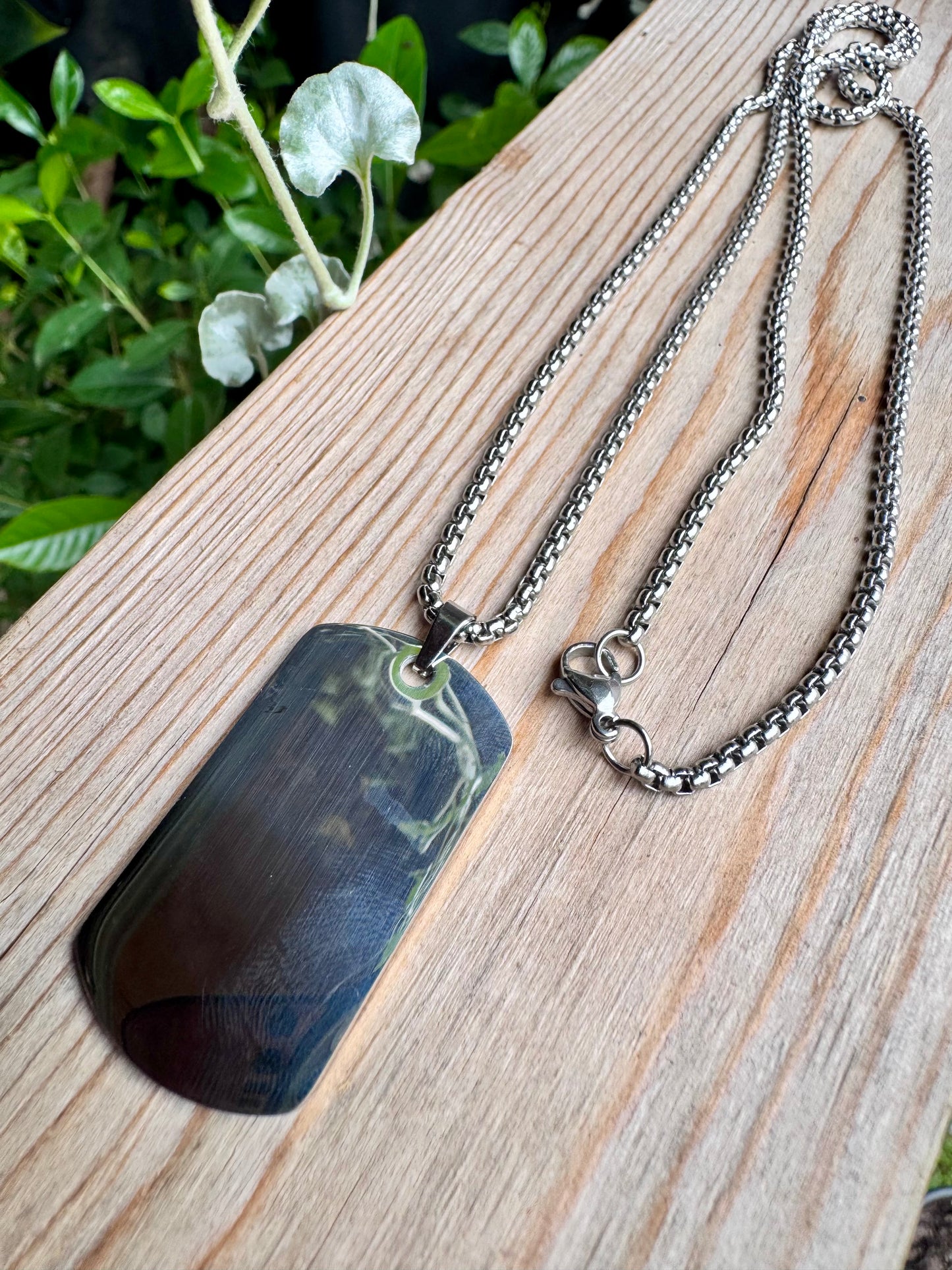 Tag Silver Personalized Necklace