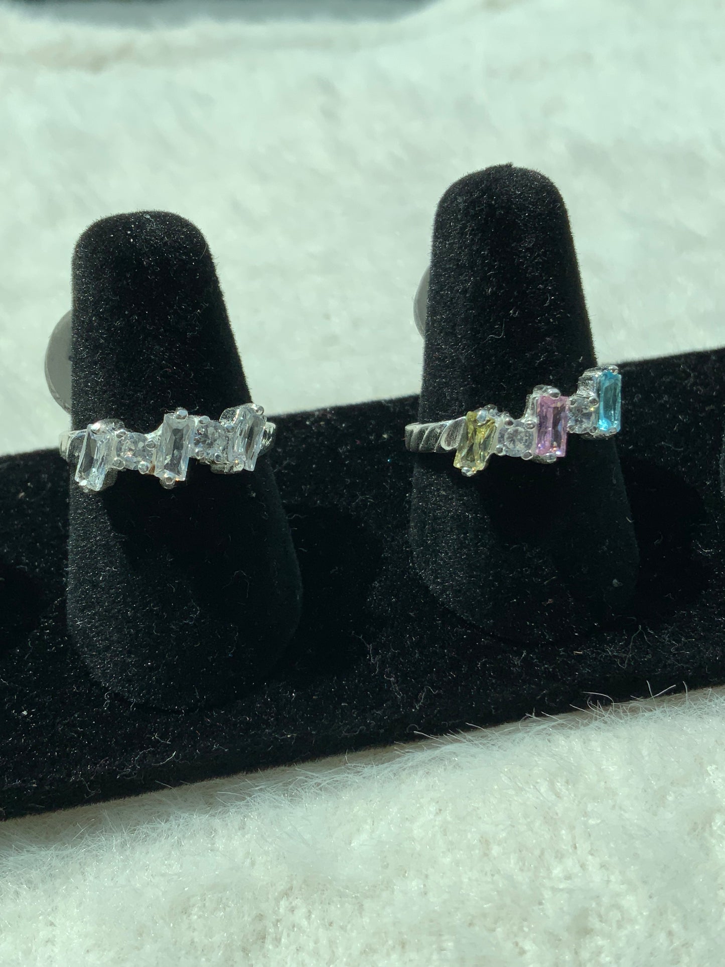 Rectangle Squares Bling Ring (Size 7 & 8)