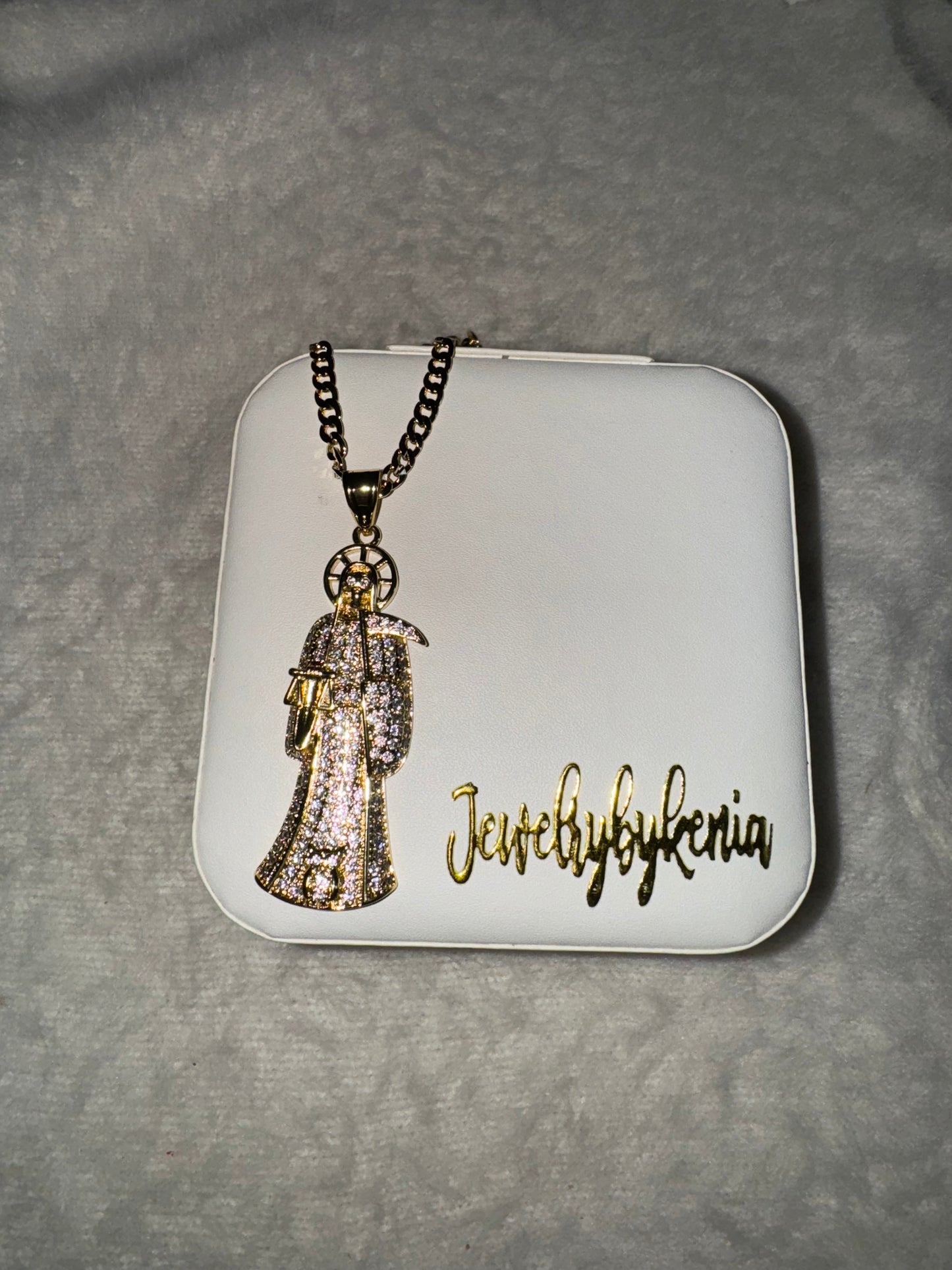 Large Ojitos Blancos Santa Muerte