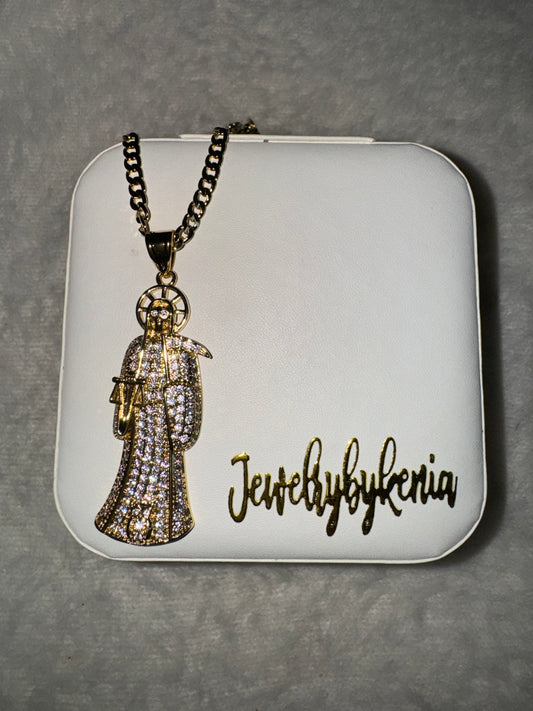 Large Ojitos Blancos Santa Muerte