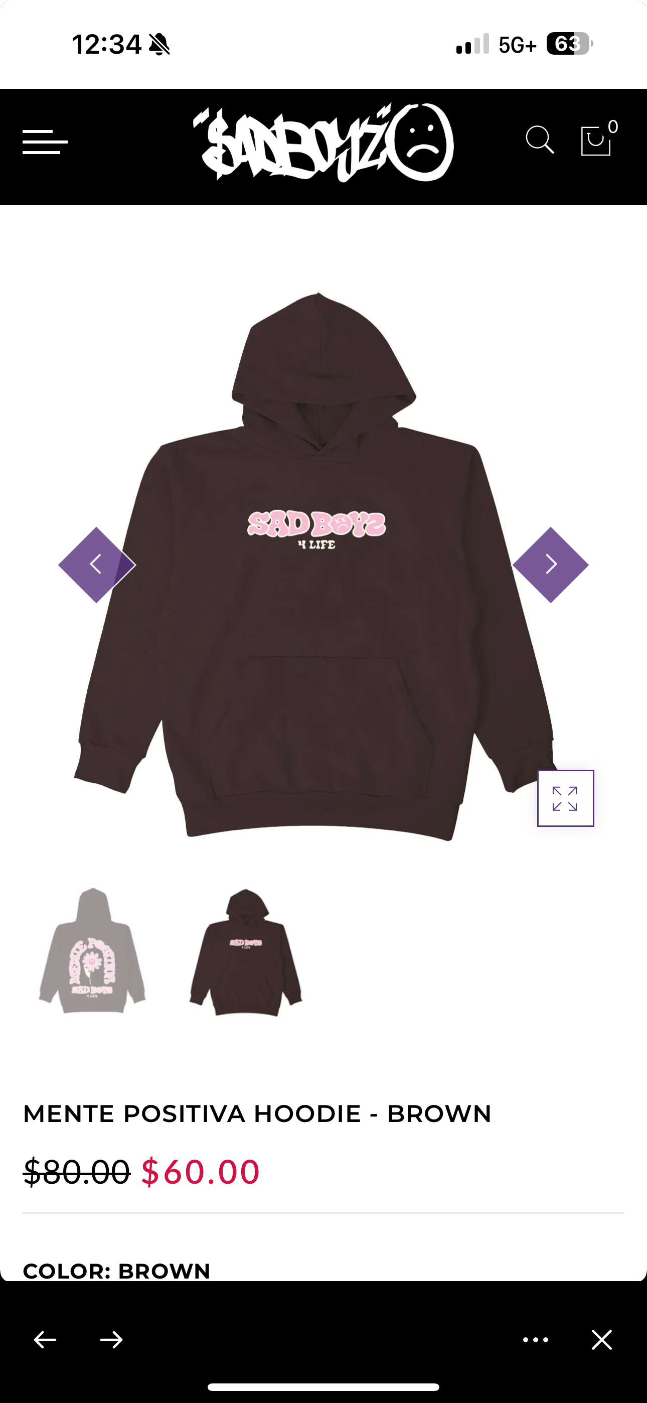 Sad Boyz Hoodie Merch (New) Large only