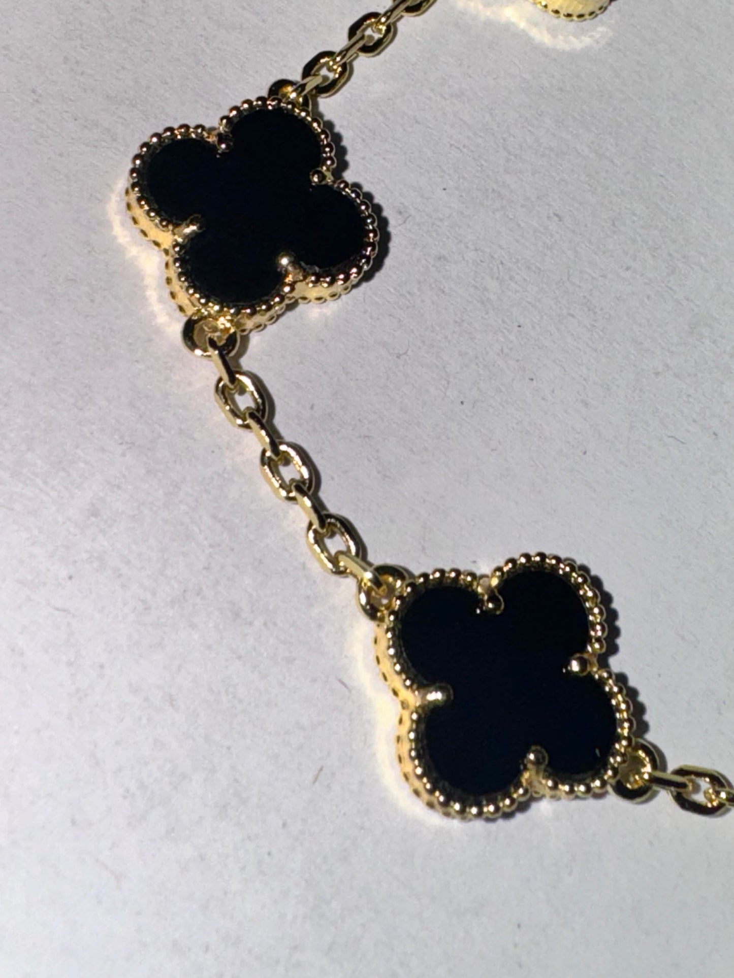 Black/Gold Clover Bracelet