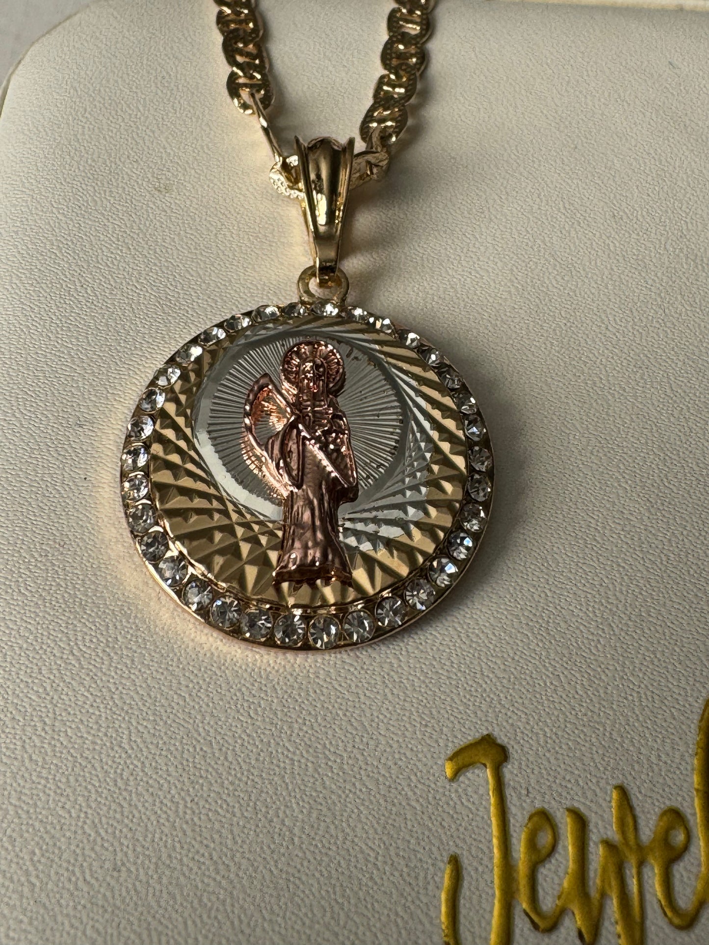Santa Muerte Round Medalla
