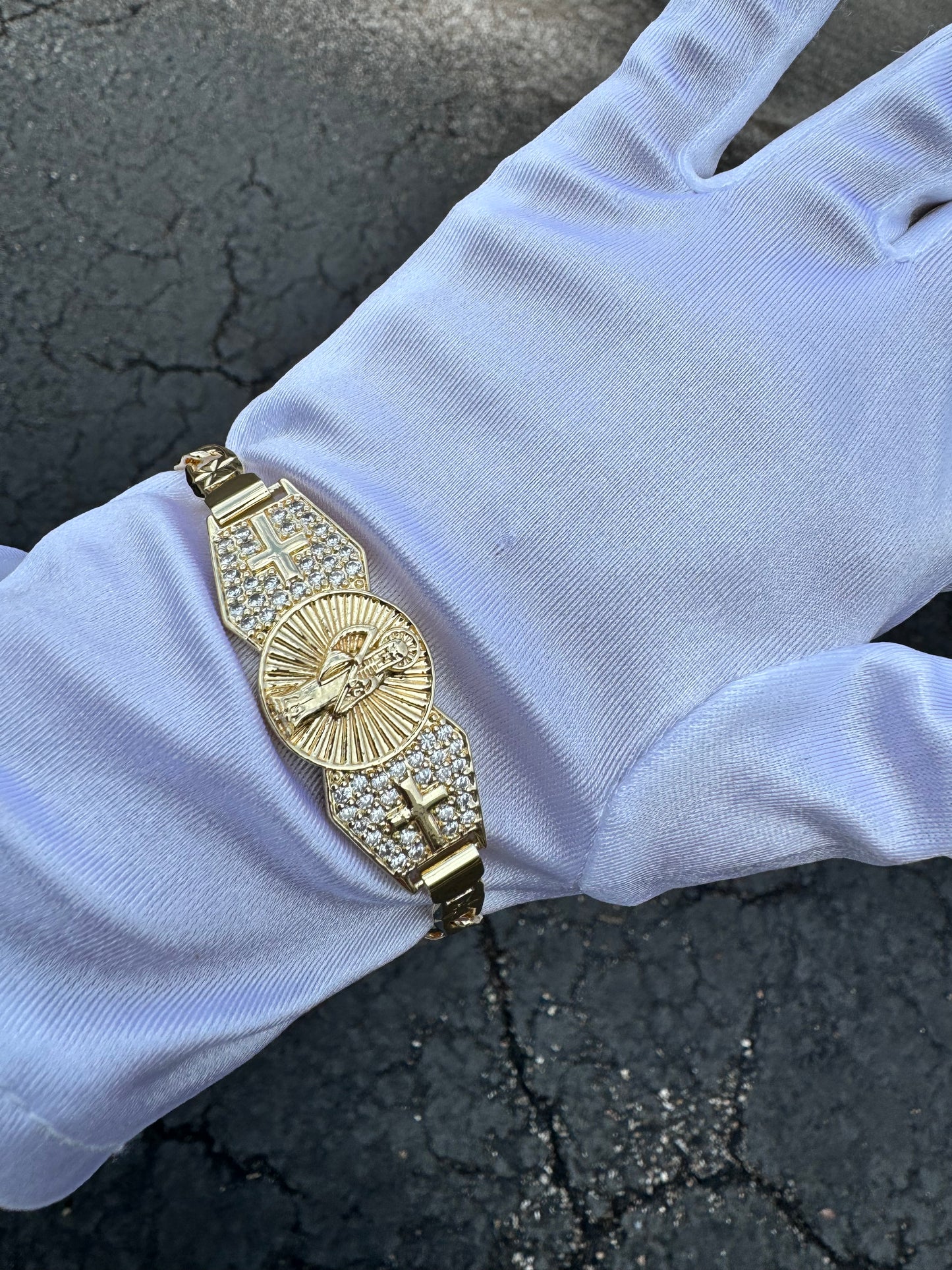 Santa Muerte Valentino Golden Esclava