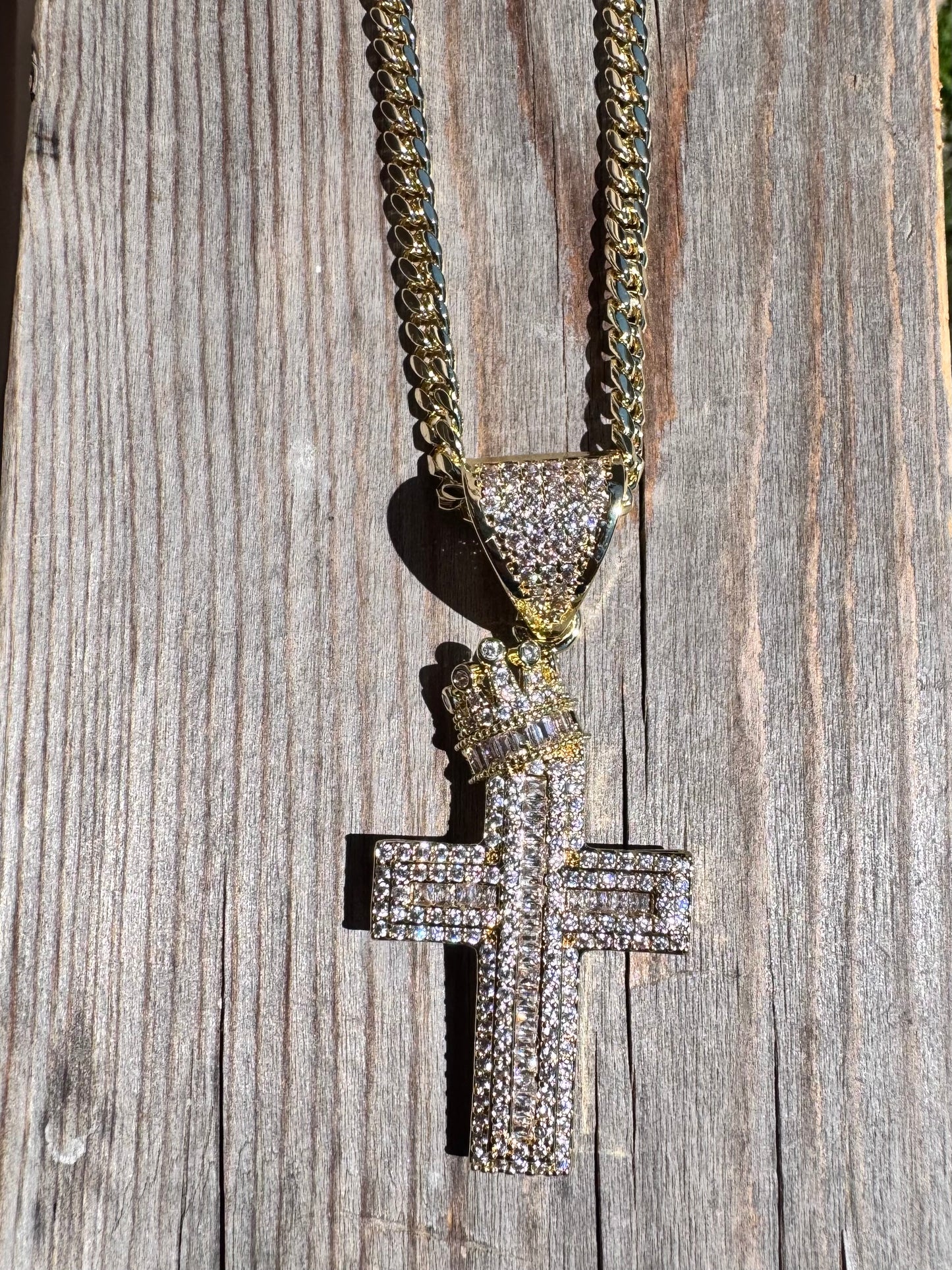Iced Cross Cuban Monaco Chain