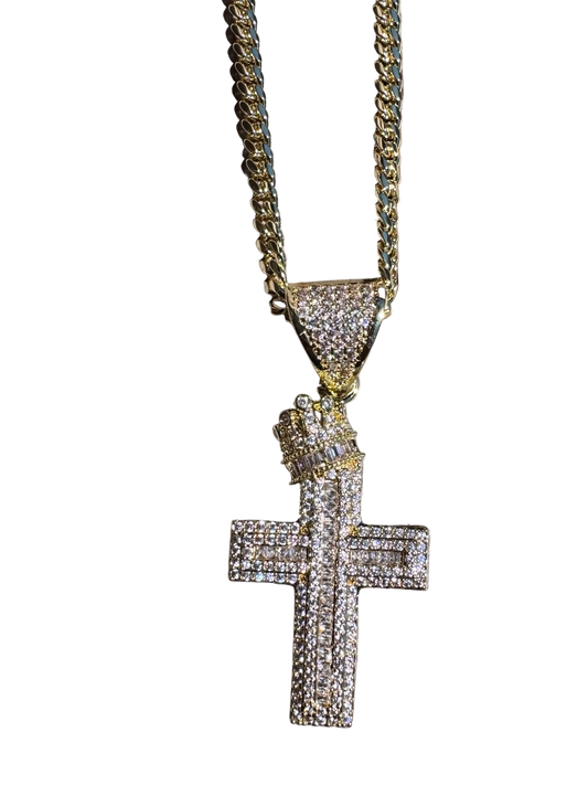 Iced Cross Cuban Monaco Chain