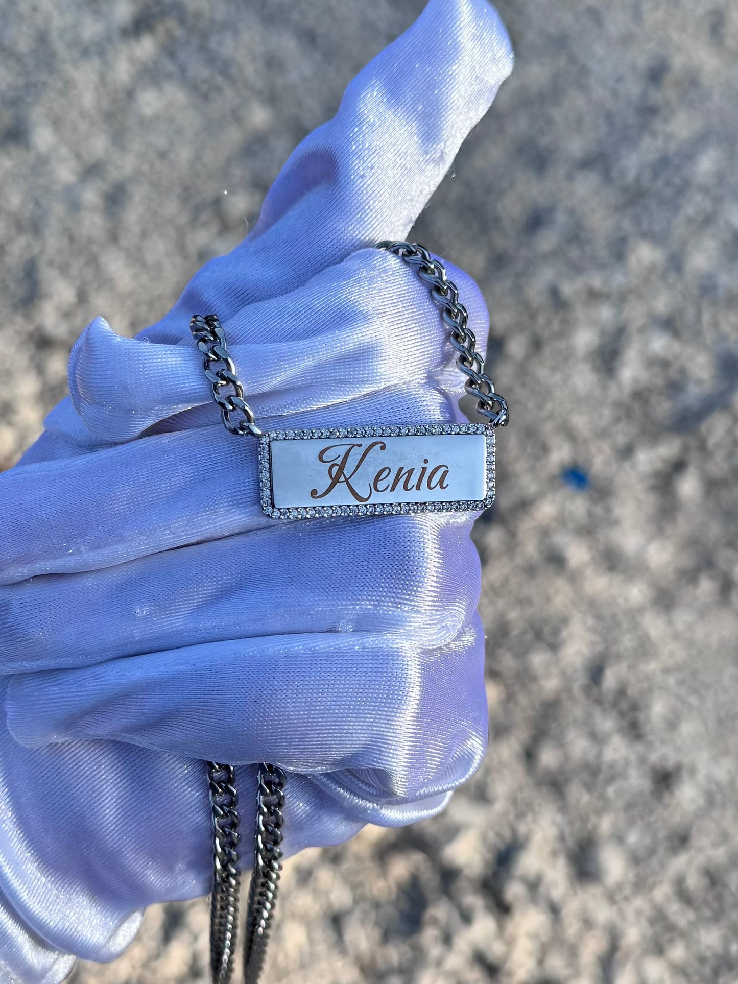 Cuban Plate Necklace