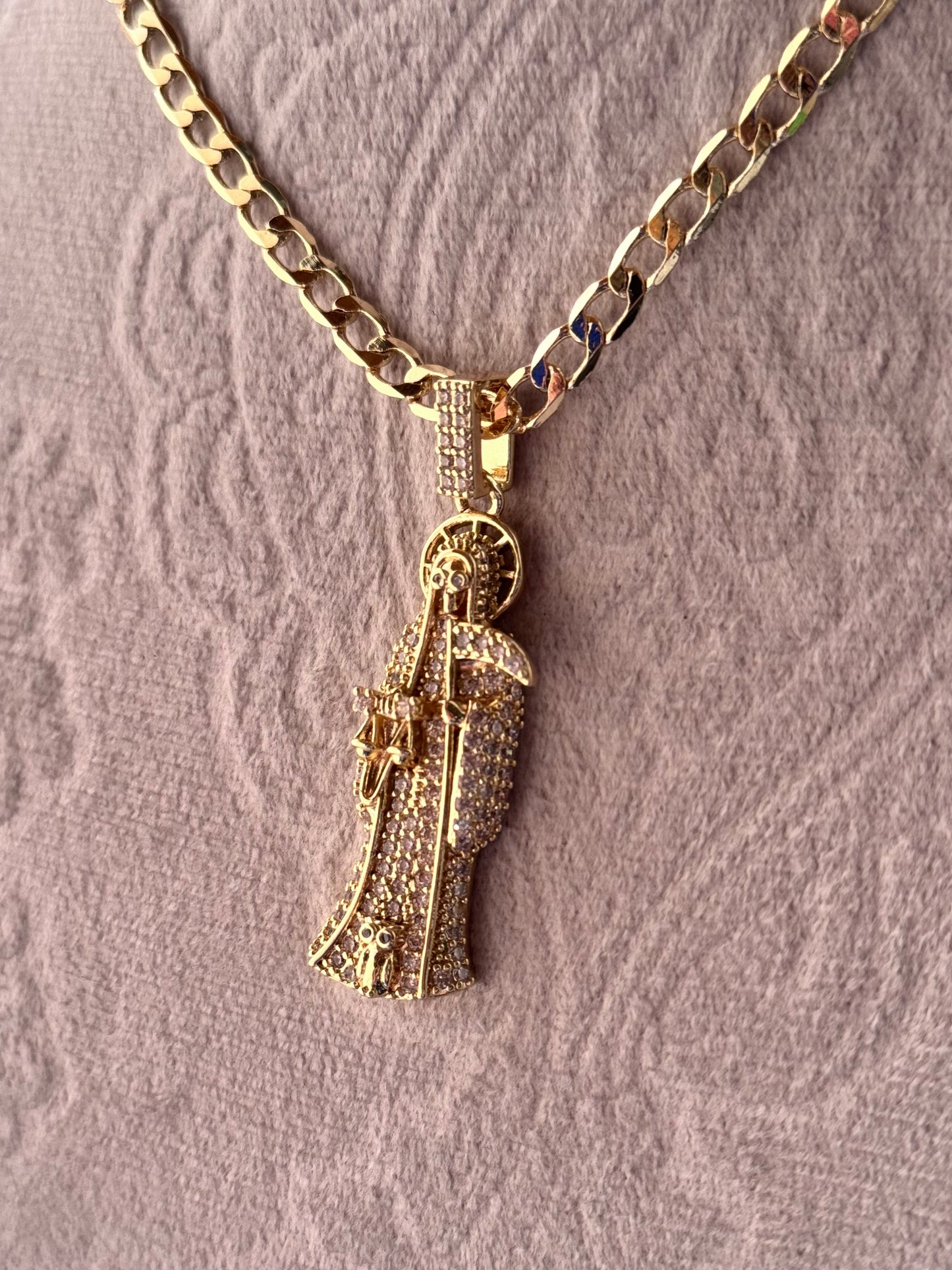 Santa Muerte Iced Necklace
