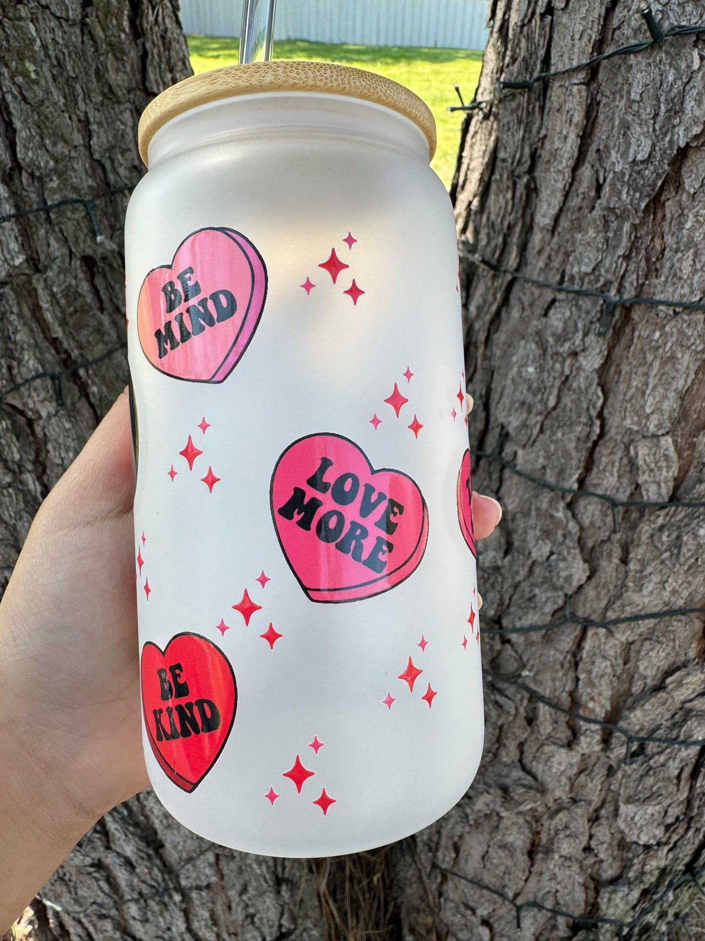 Minnie Mouse Frosted Glass Cup