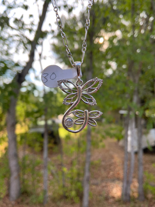 Mariposas Silver Pendant