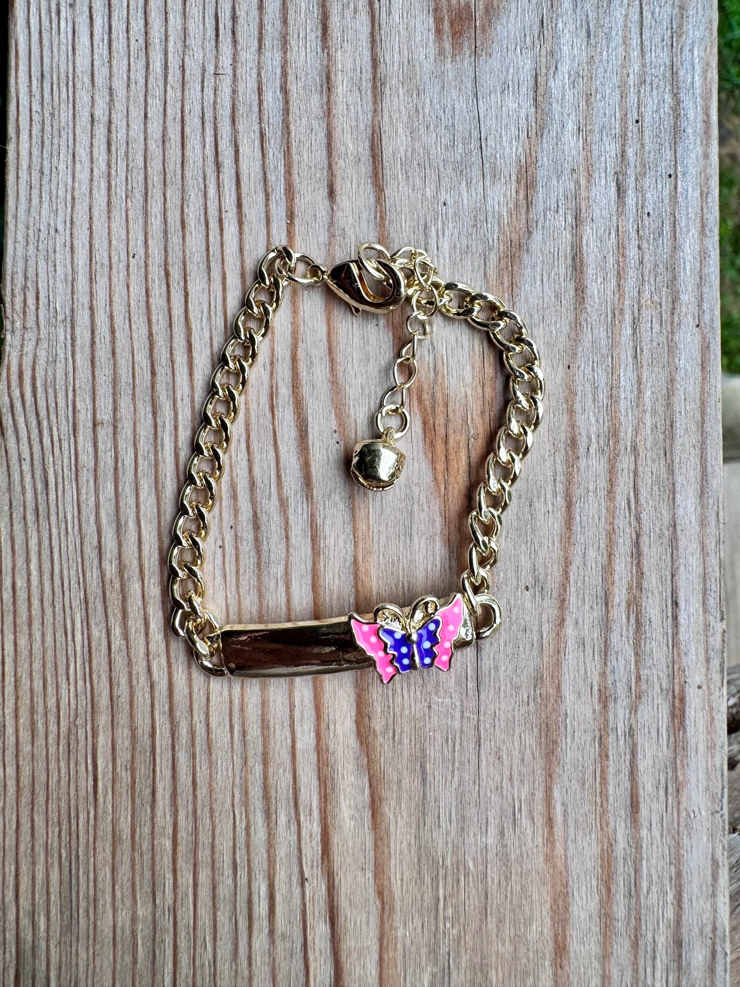 Kids Color Butterfly Personalized Bracelet
