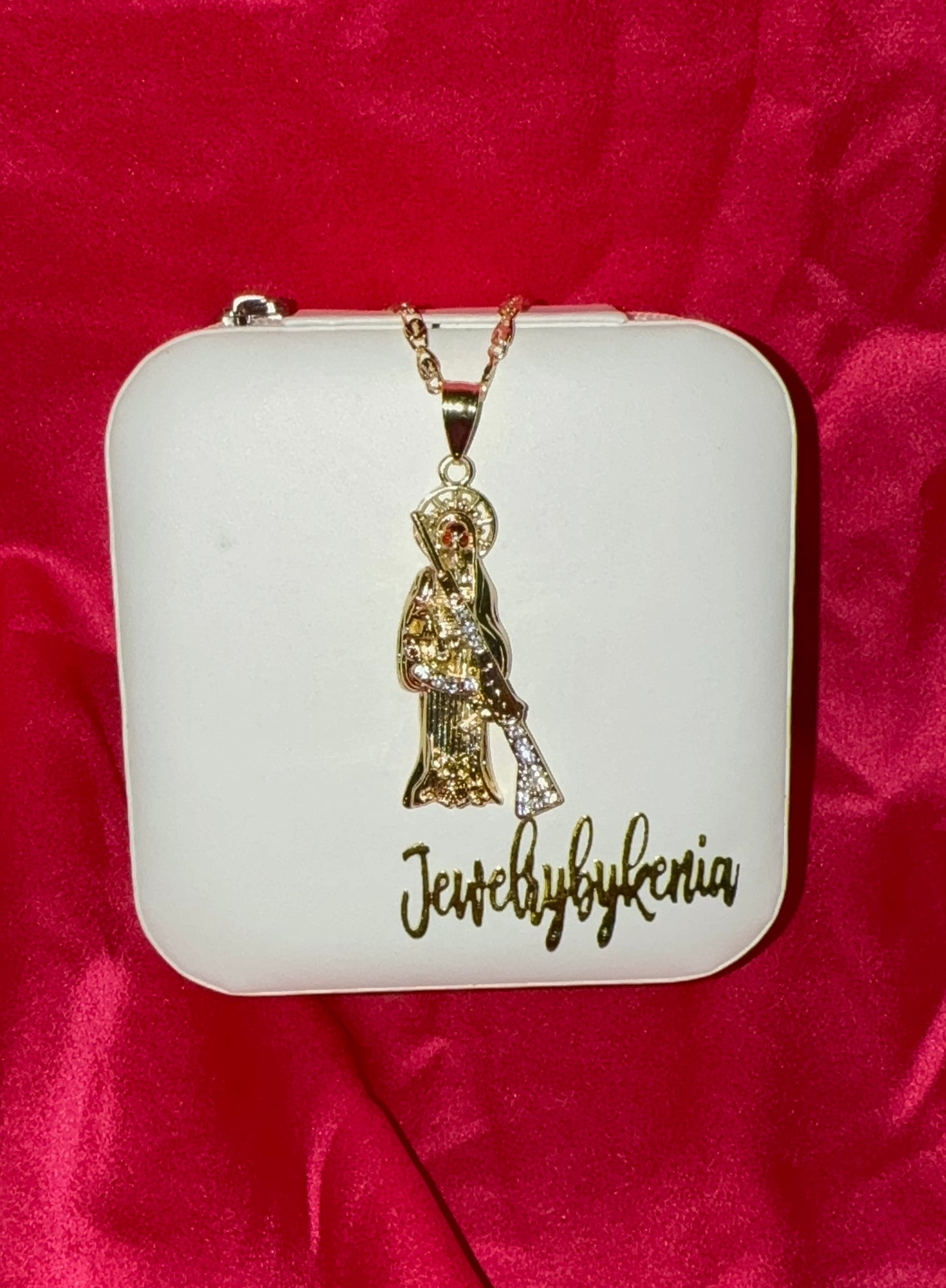 Santa Muerte Rifle Necklace