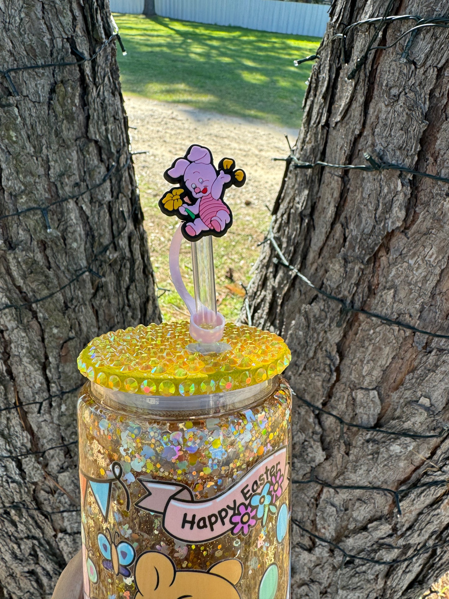 Winnie The Pooh and friends Easter snowglobe