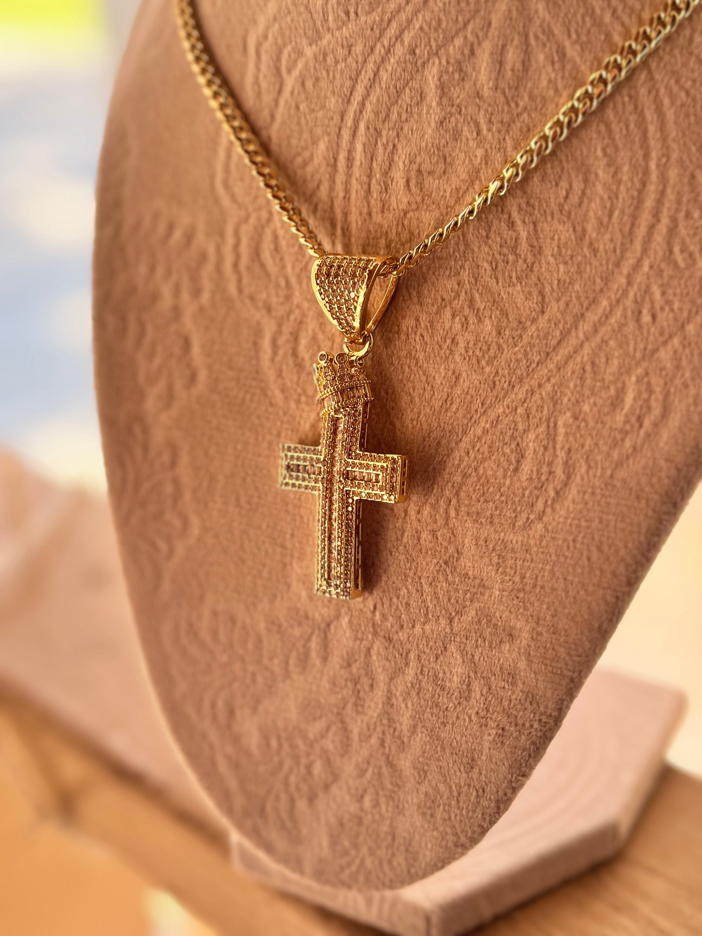 Iced Cross Cuban Monaco Chain