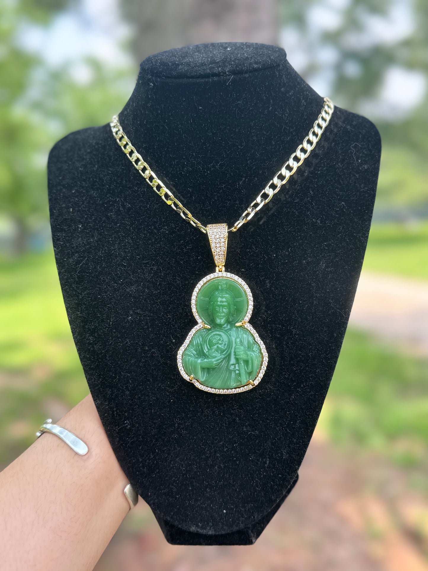 Verde Esperanza San Judas Chain necklace