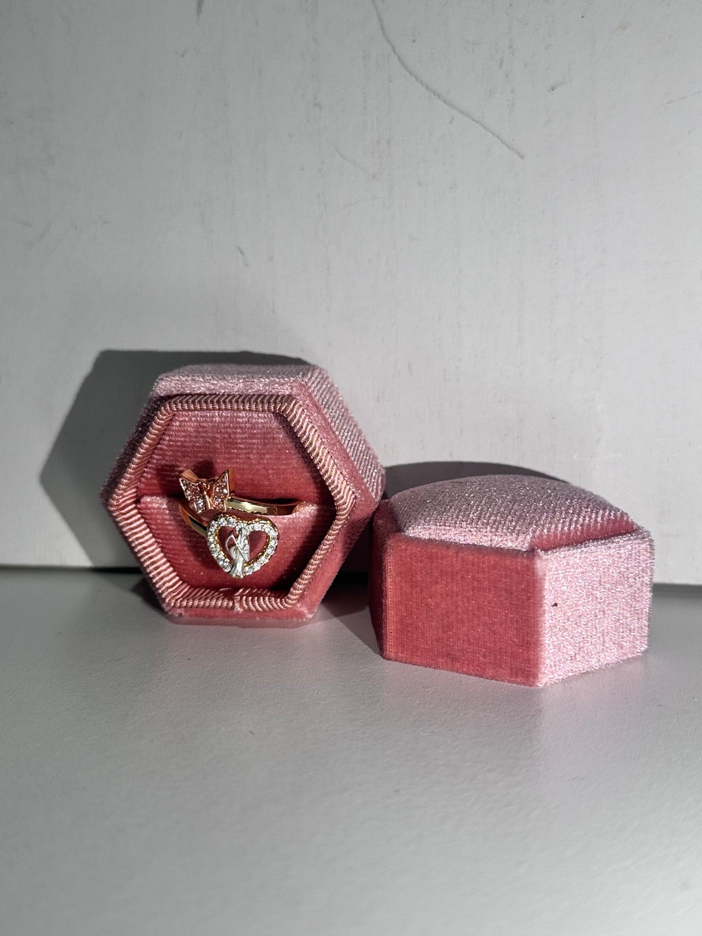 Santa Muerte Mariposa Adjustable Ring