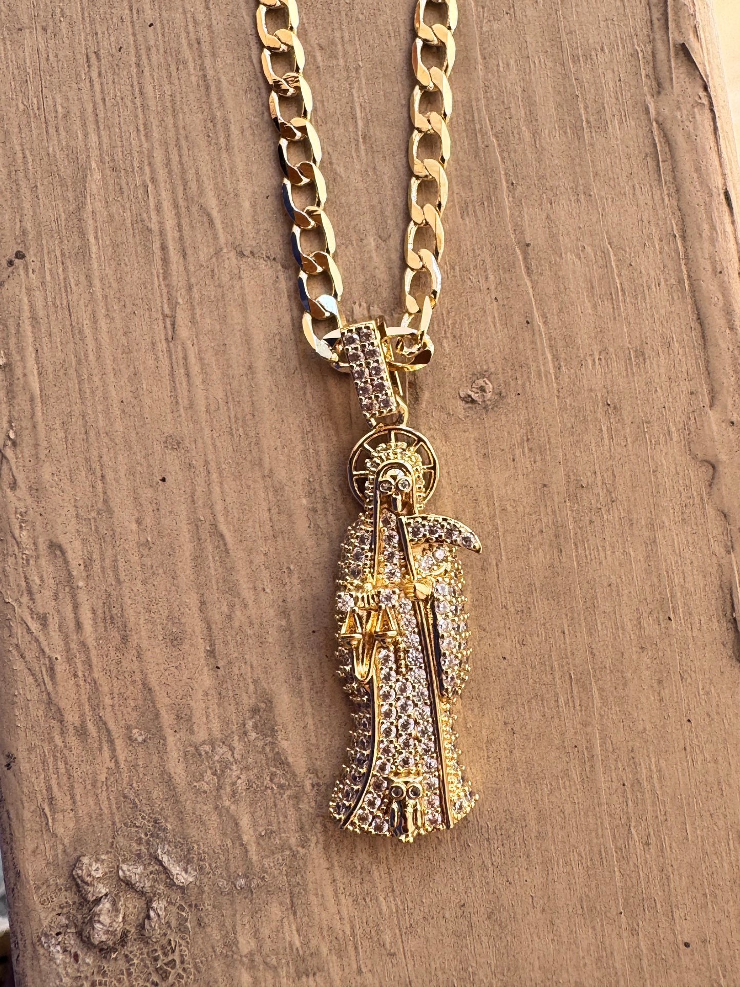 Santa Muerte Iced Necklace