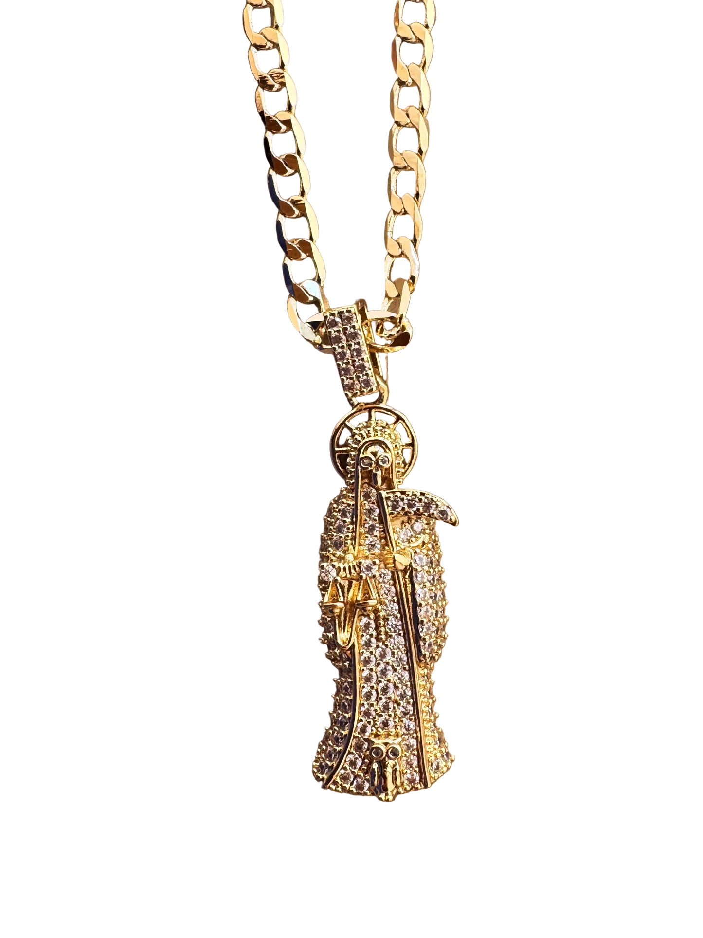 Santa Muerte Iced Necklace