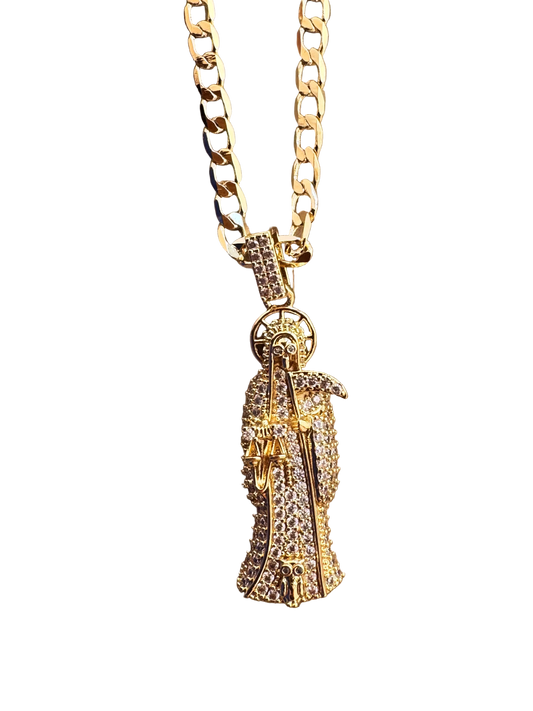 Santa Muerte Iced Necklace