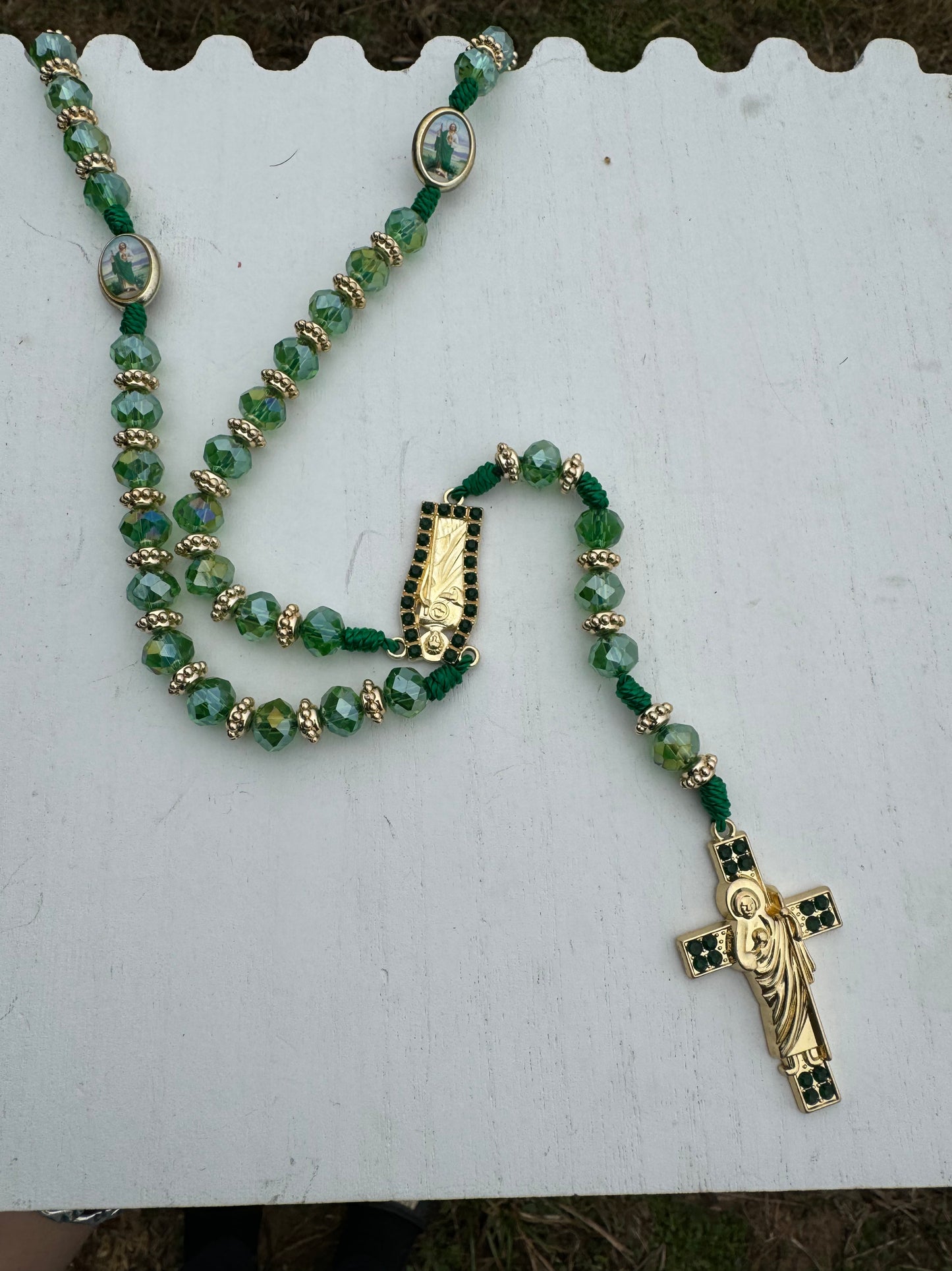 San Judas Green Rosary
