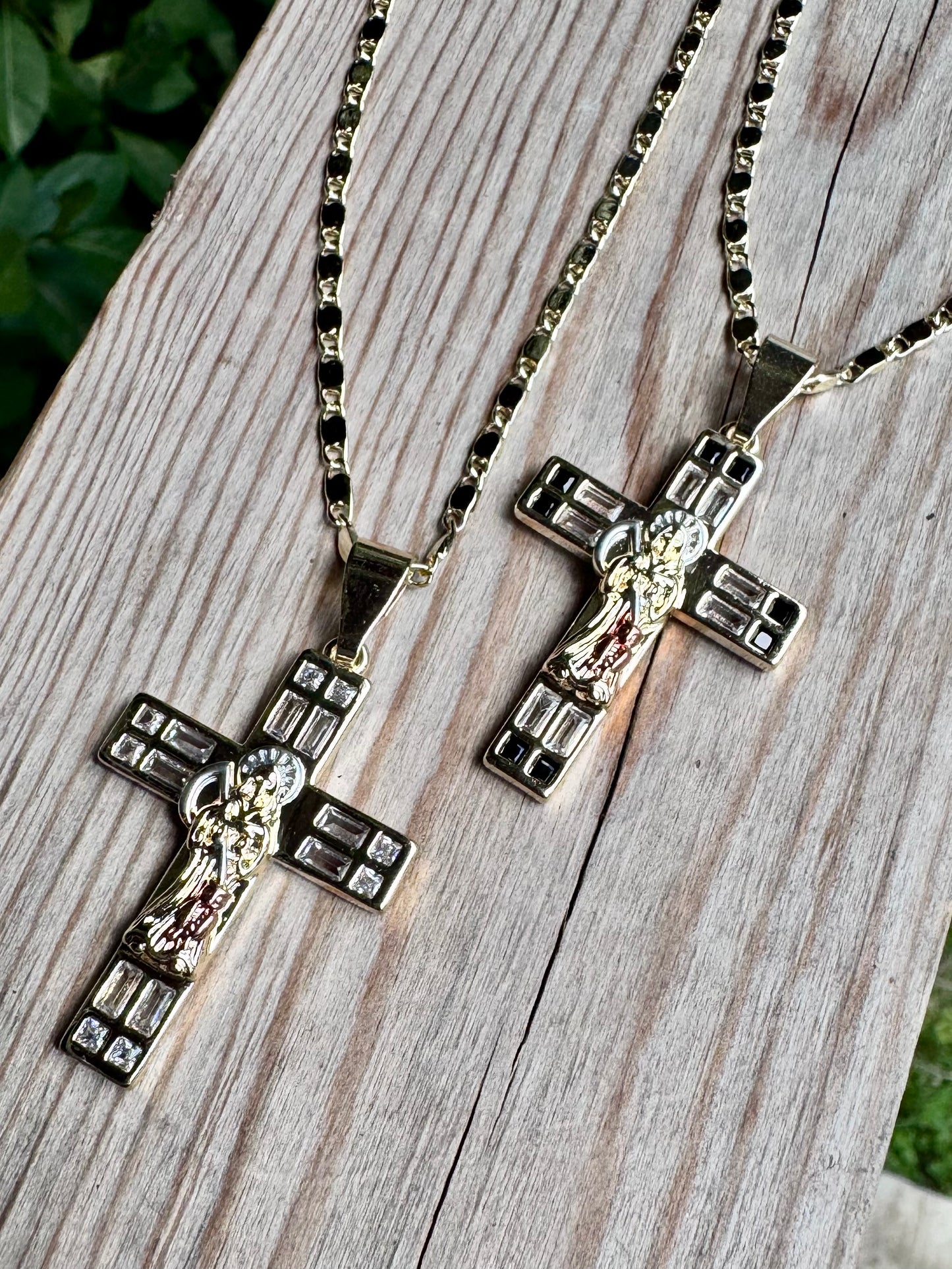 Santa Muerte Cross Necklace