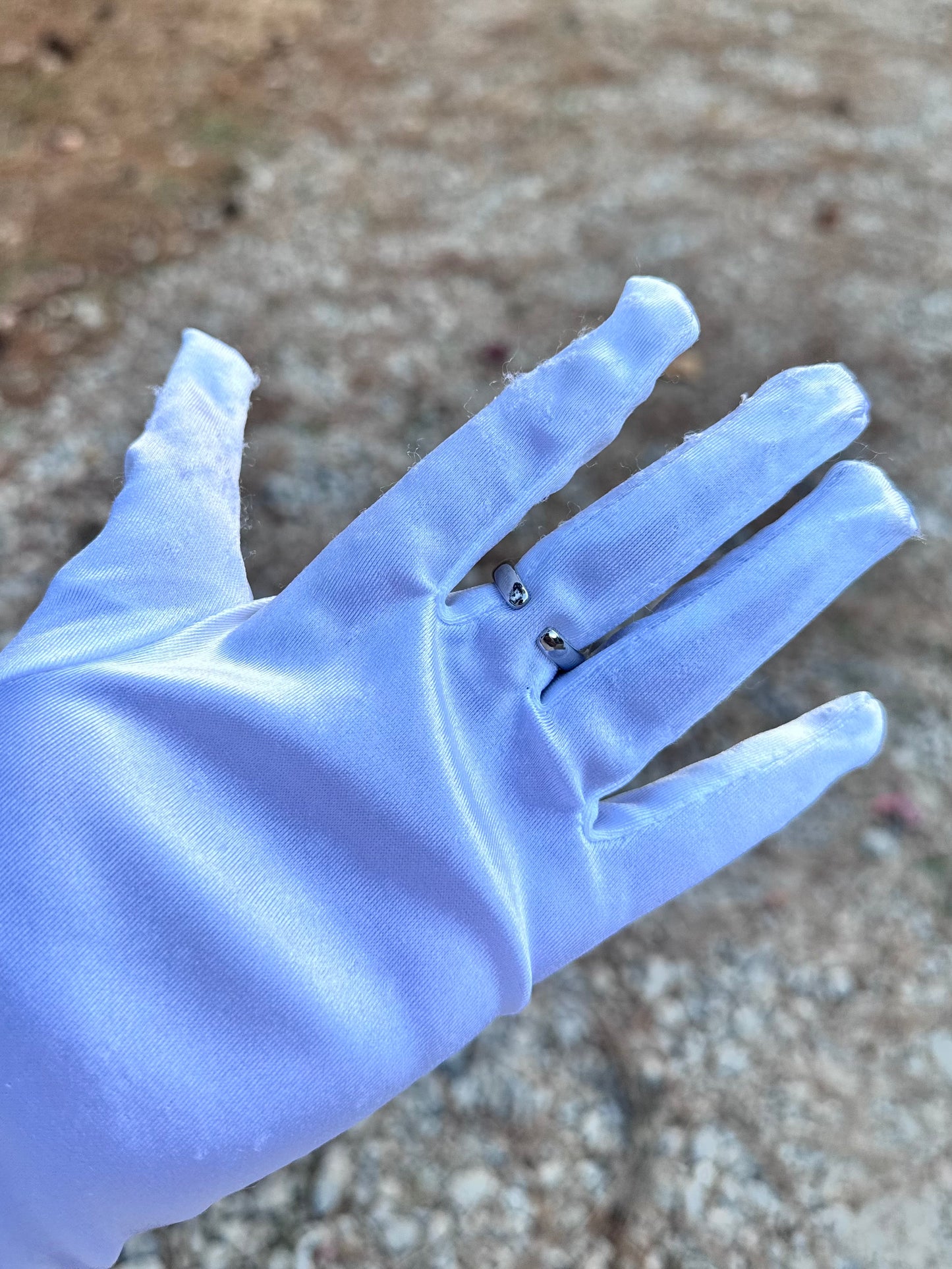 Chunky Nugget Heart Ring (Silver)