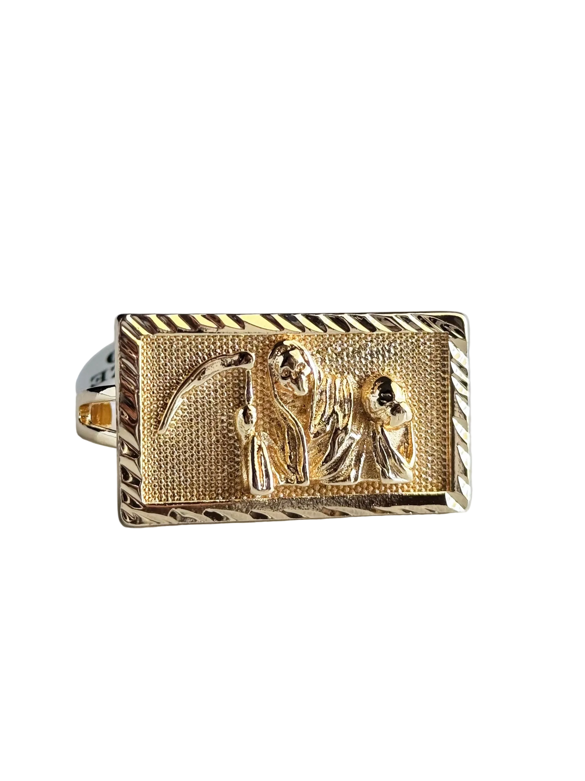Santa Muerte Two Finger Ring
