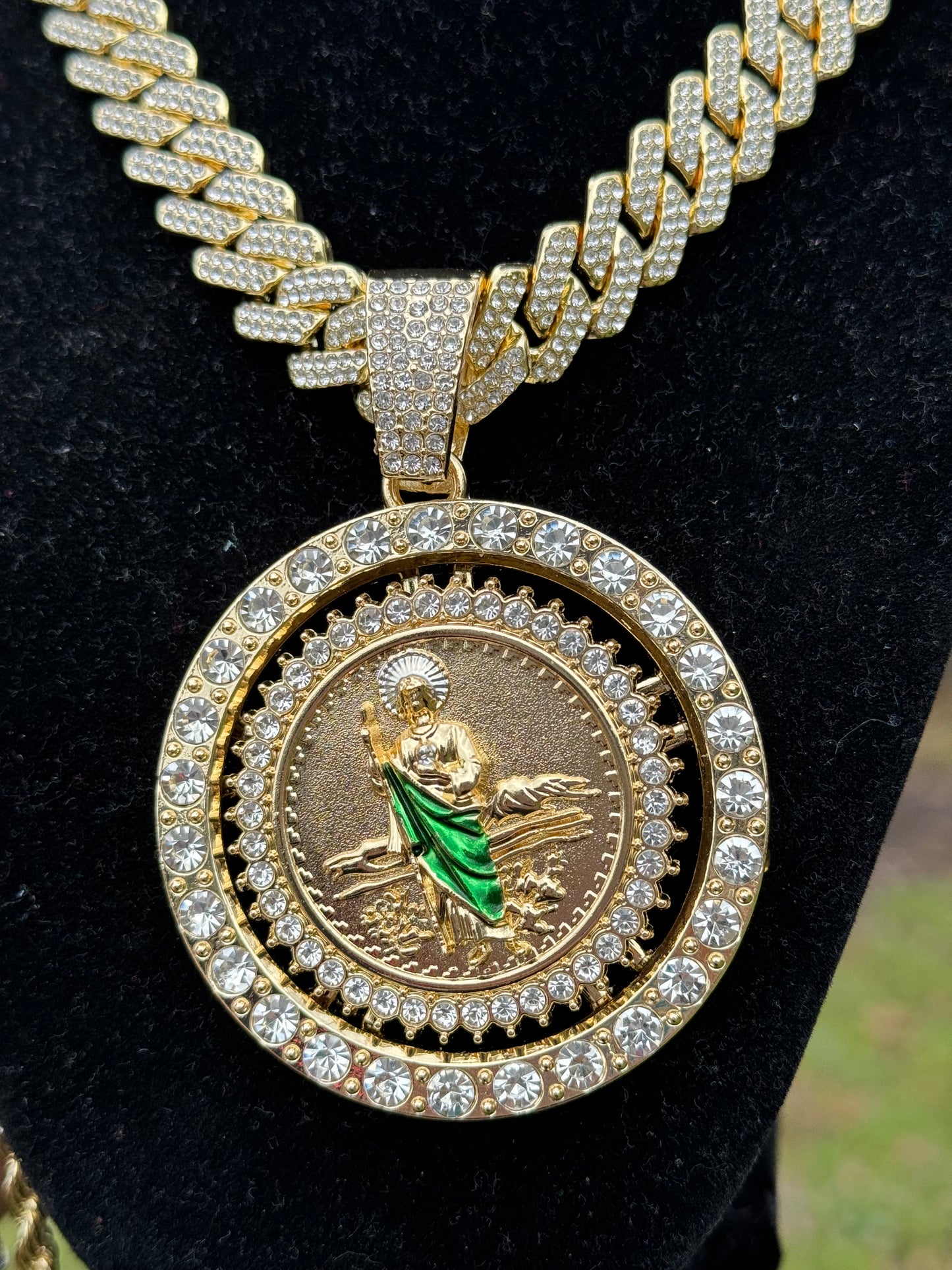 San Judas Roulette Iced Chain necklace