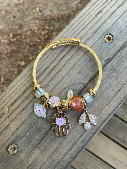 Pink Evil Eye Pandora Bracelet