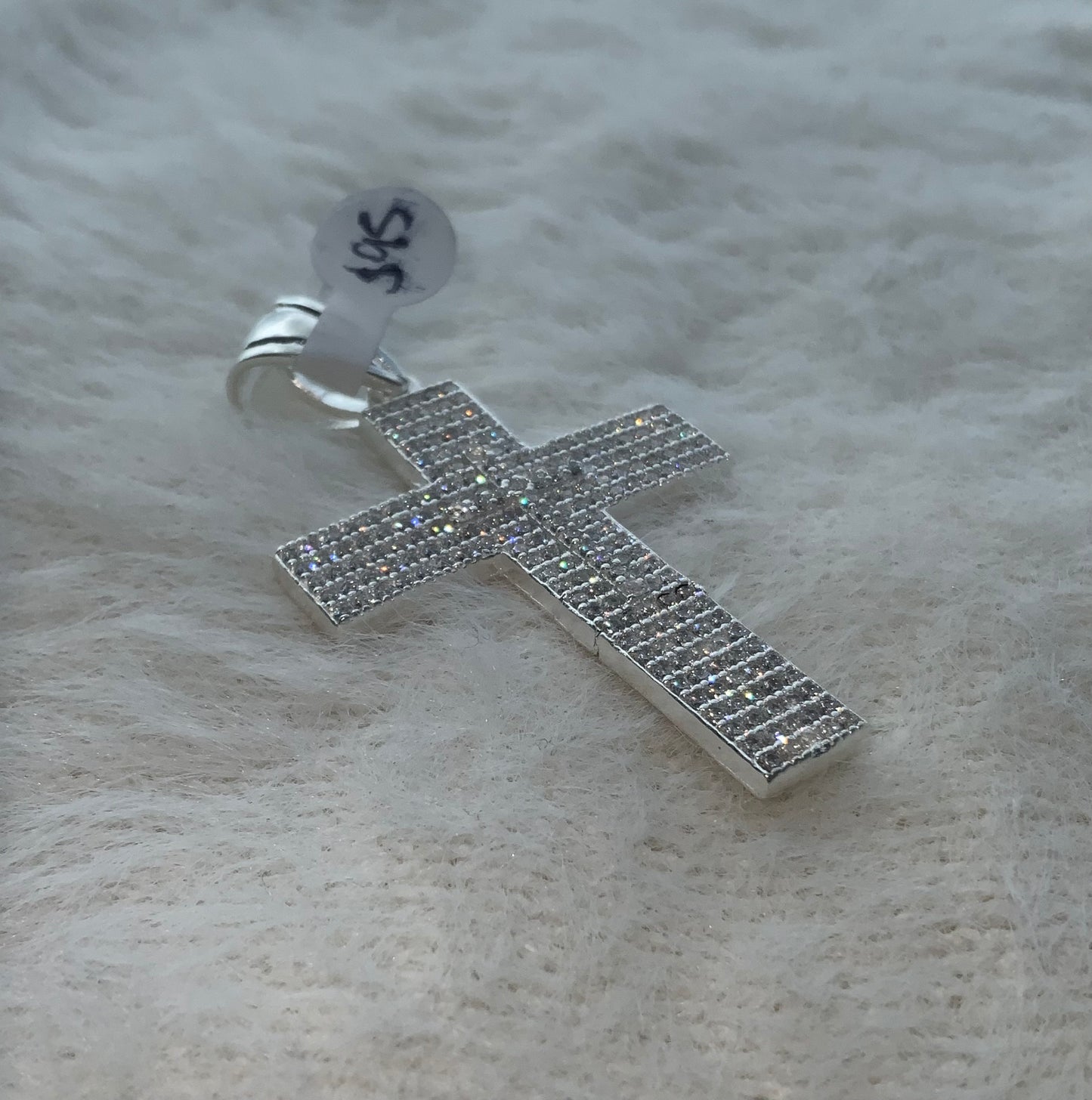 Double Iced Cross Pendant