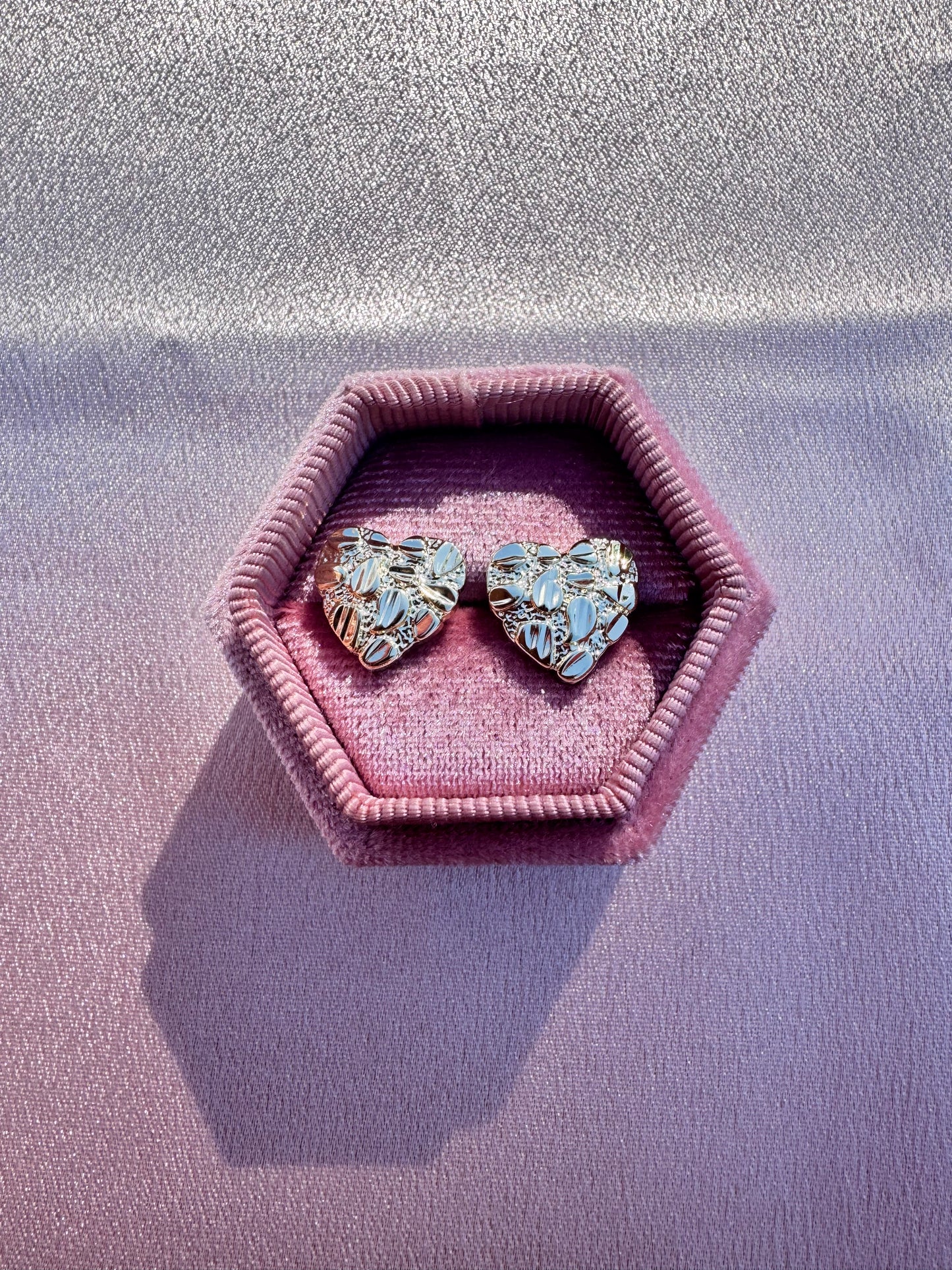 Heart Nugget Earrings