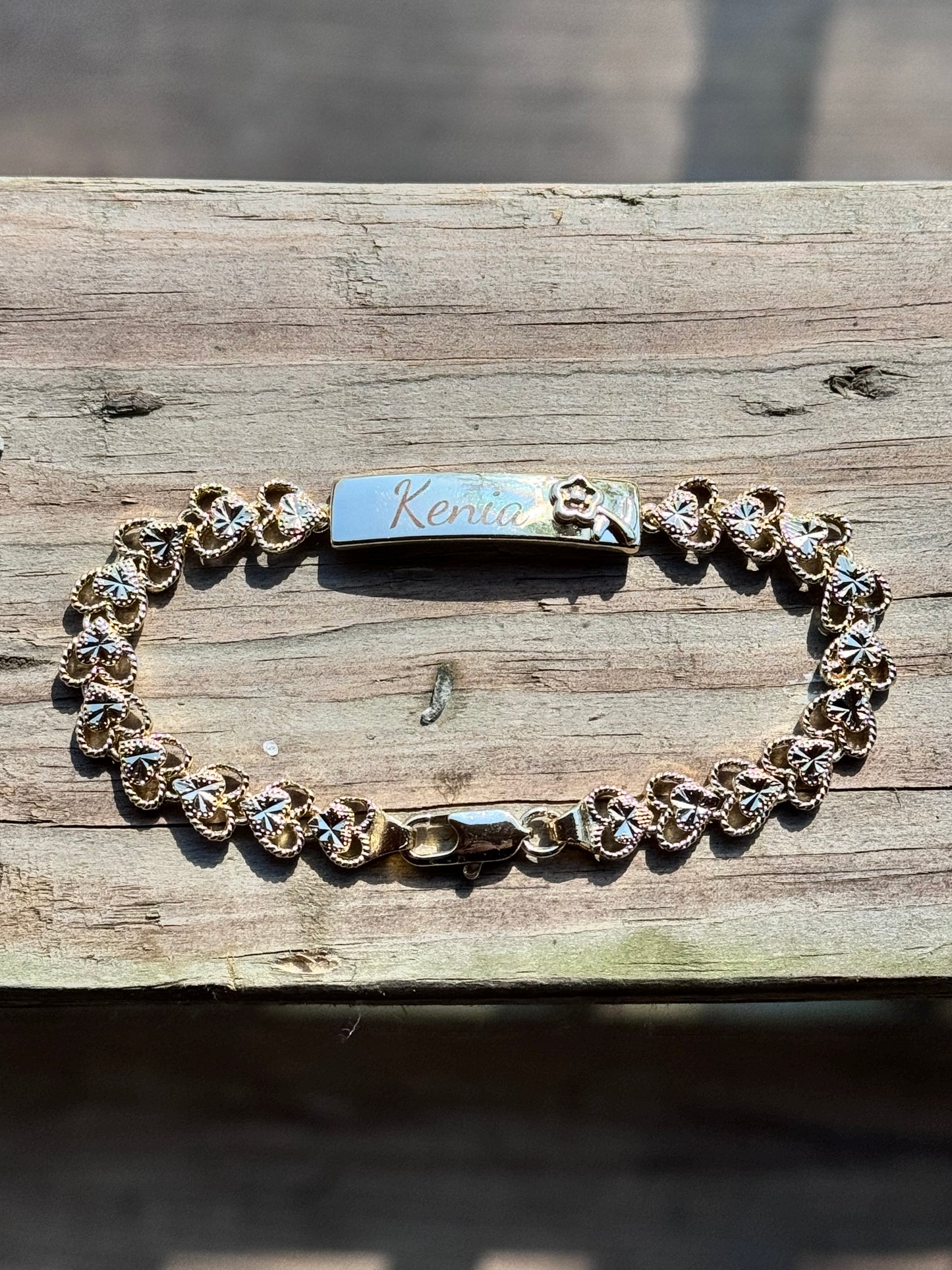 Custom ID Flower Bracelet