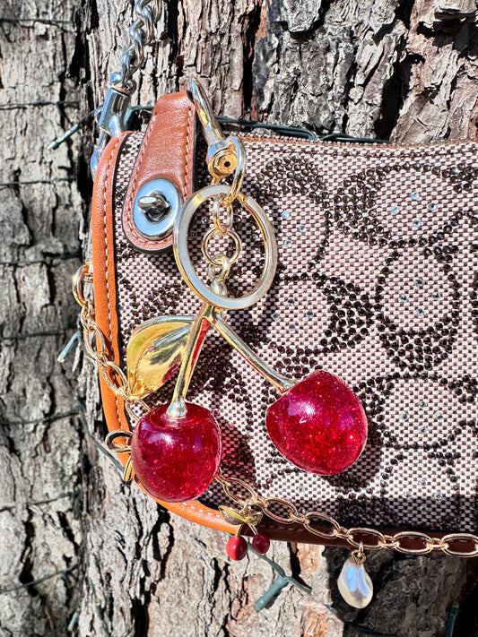 Red/Gold Cherry Keychain (M)